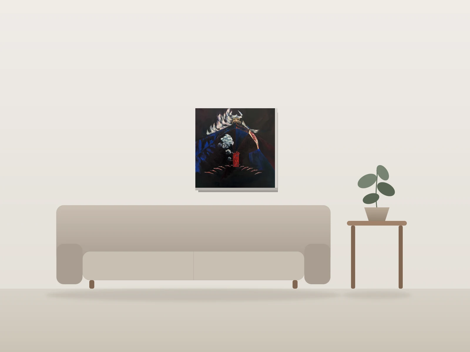 Rubis by BCD shown to scale in a room