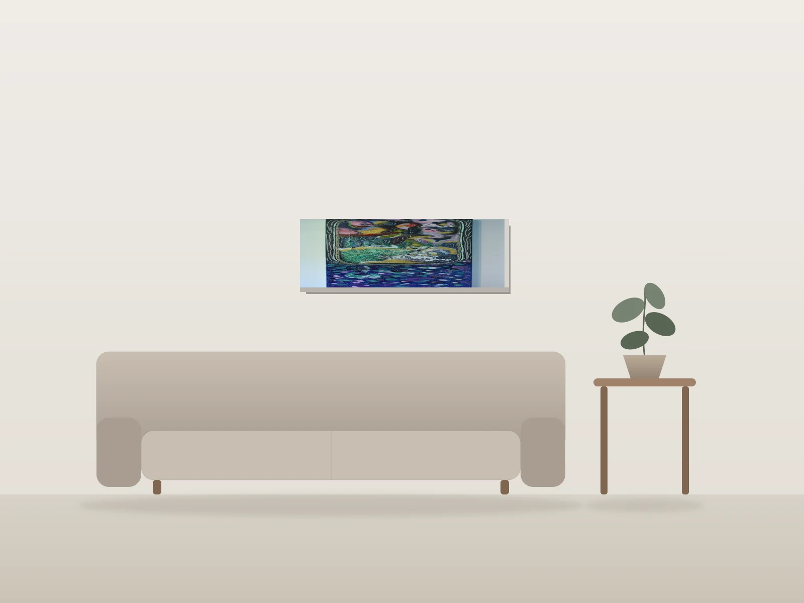 Mousse Verte by Vey shown to scale in a room