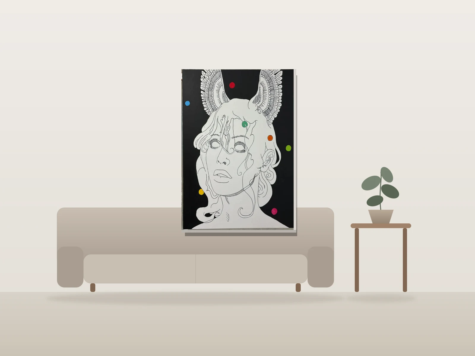 La chouette by GWAN shown to scale in a room