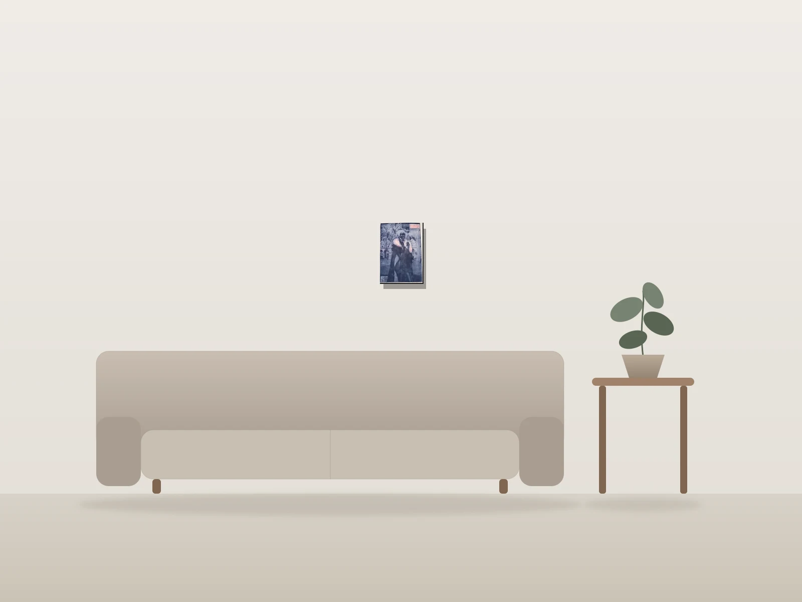 Blossom & Balenci - 2/3 by BCD shown to scale in a room