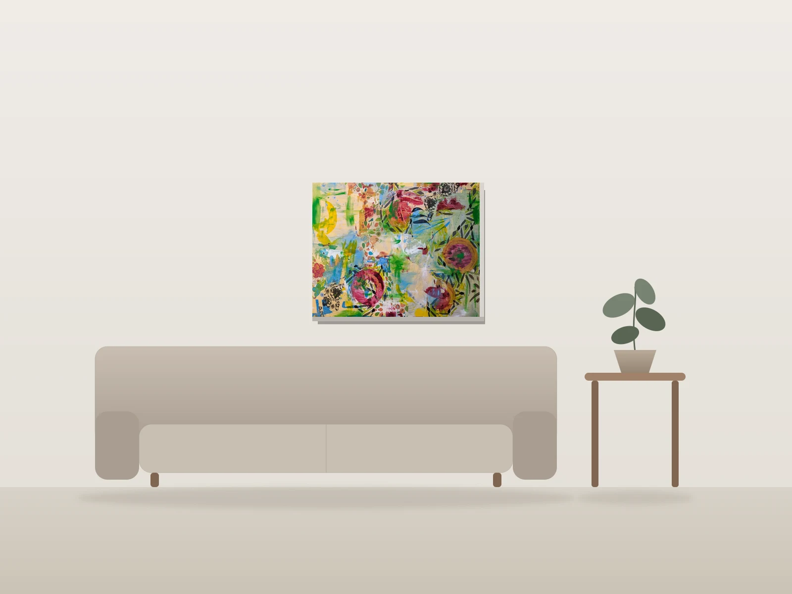 Doux désordre by Nathalie Albertini shown to scale in a room