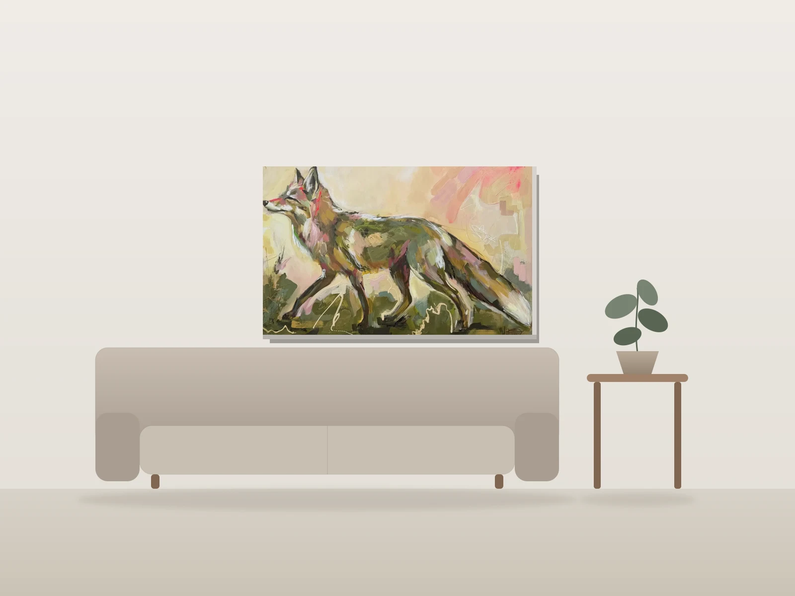 Échine by Mélisss shown to scale in a room