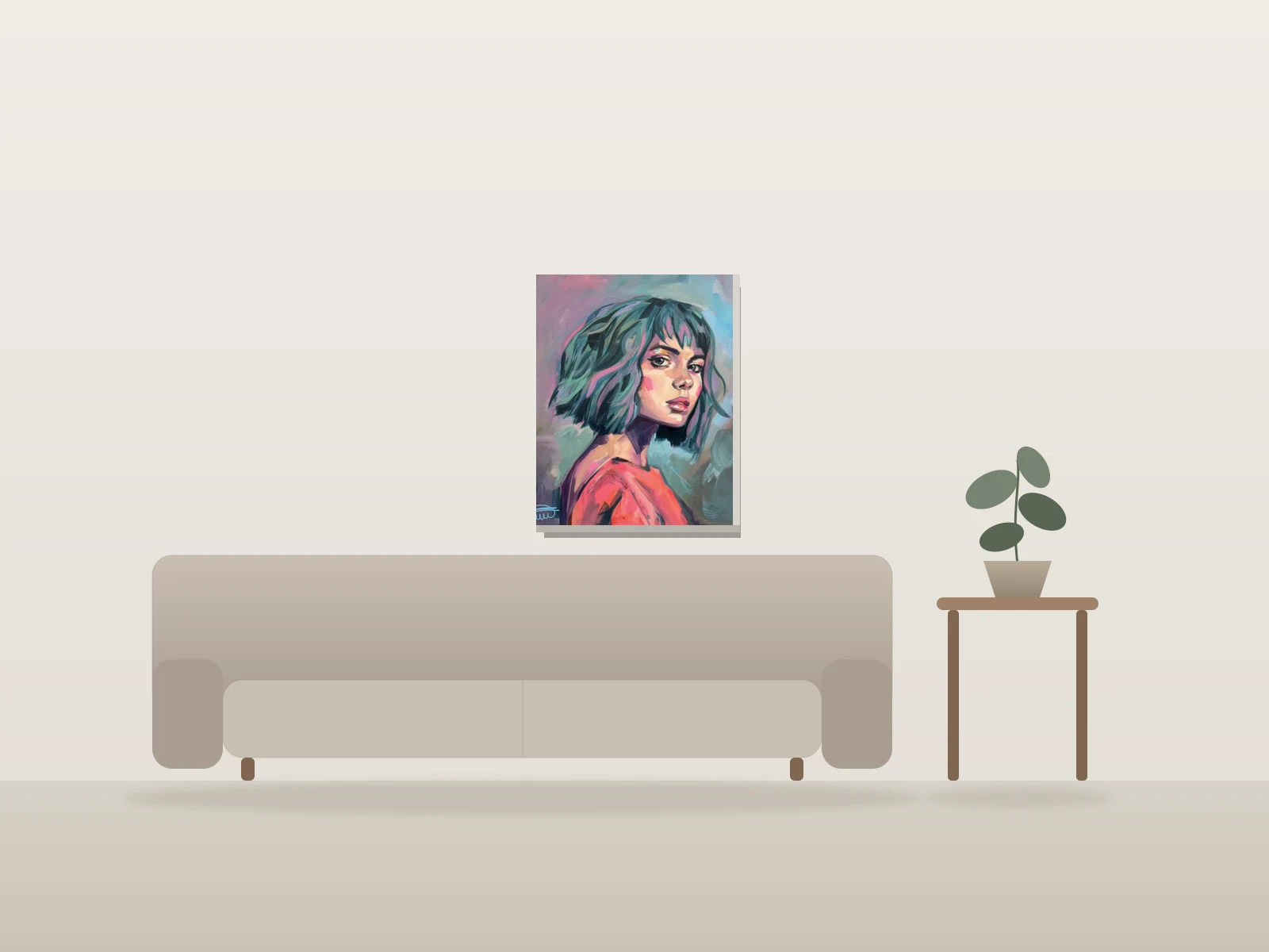 Libre by Mélisss shown to scale in a room