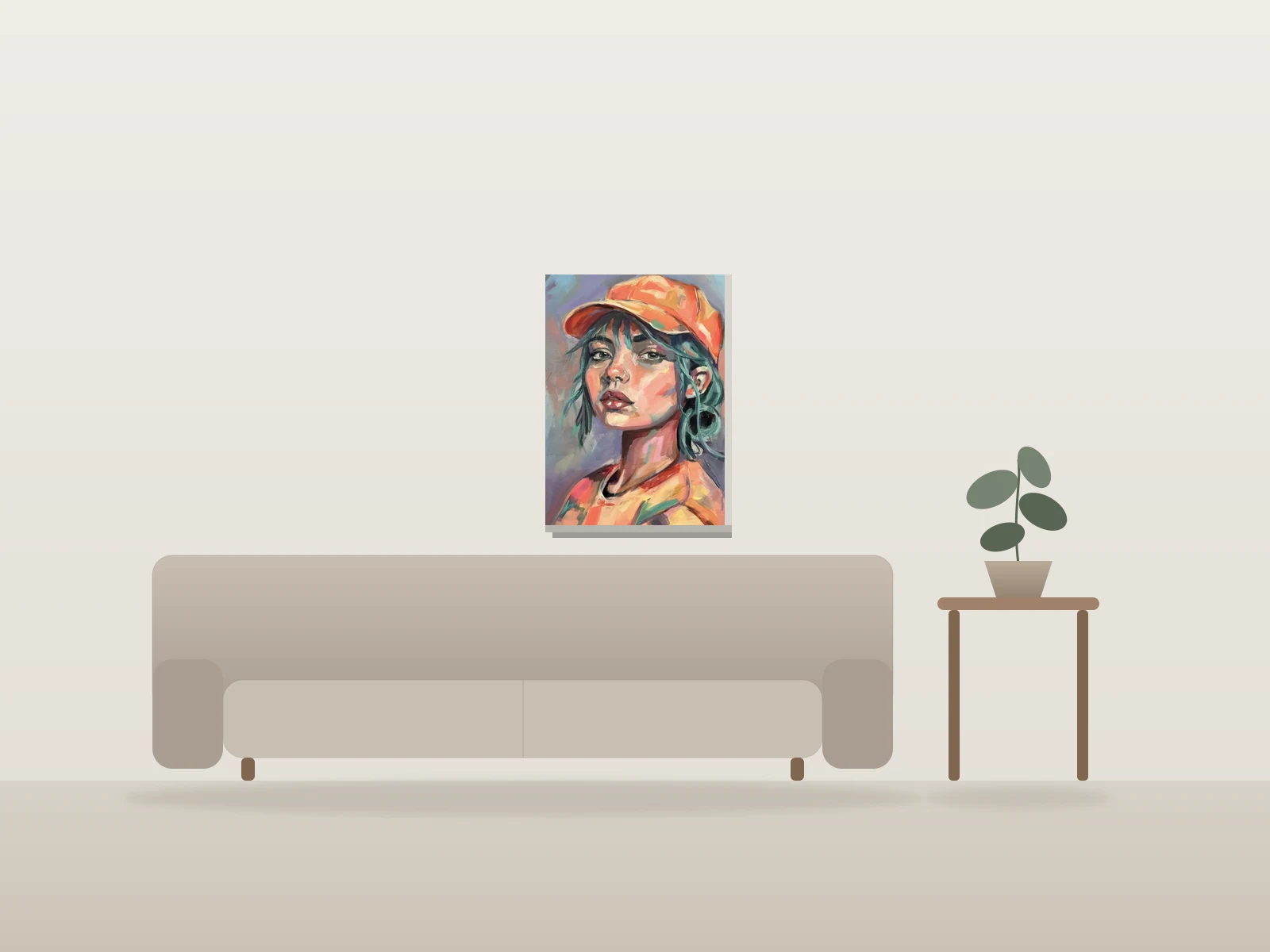 Quiet Loud by Mélisss shown to scale in a room