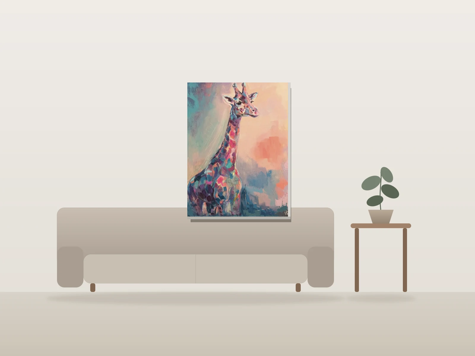 Portée by Mélisss shown to scale in a room