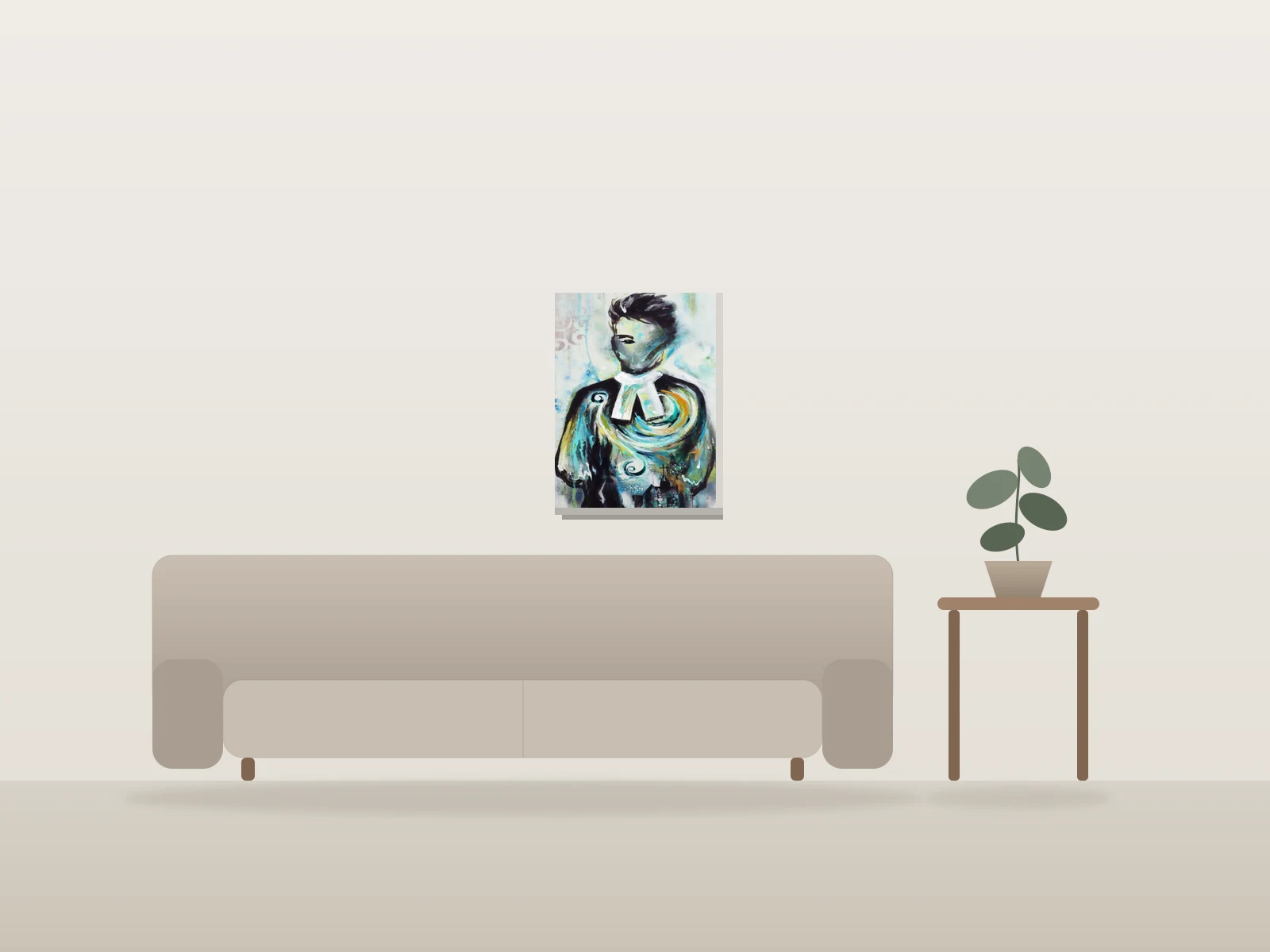 Plaidoyer étoilé by Angela Bisson shown to scale in a room