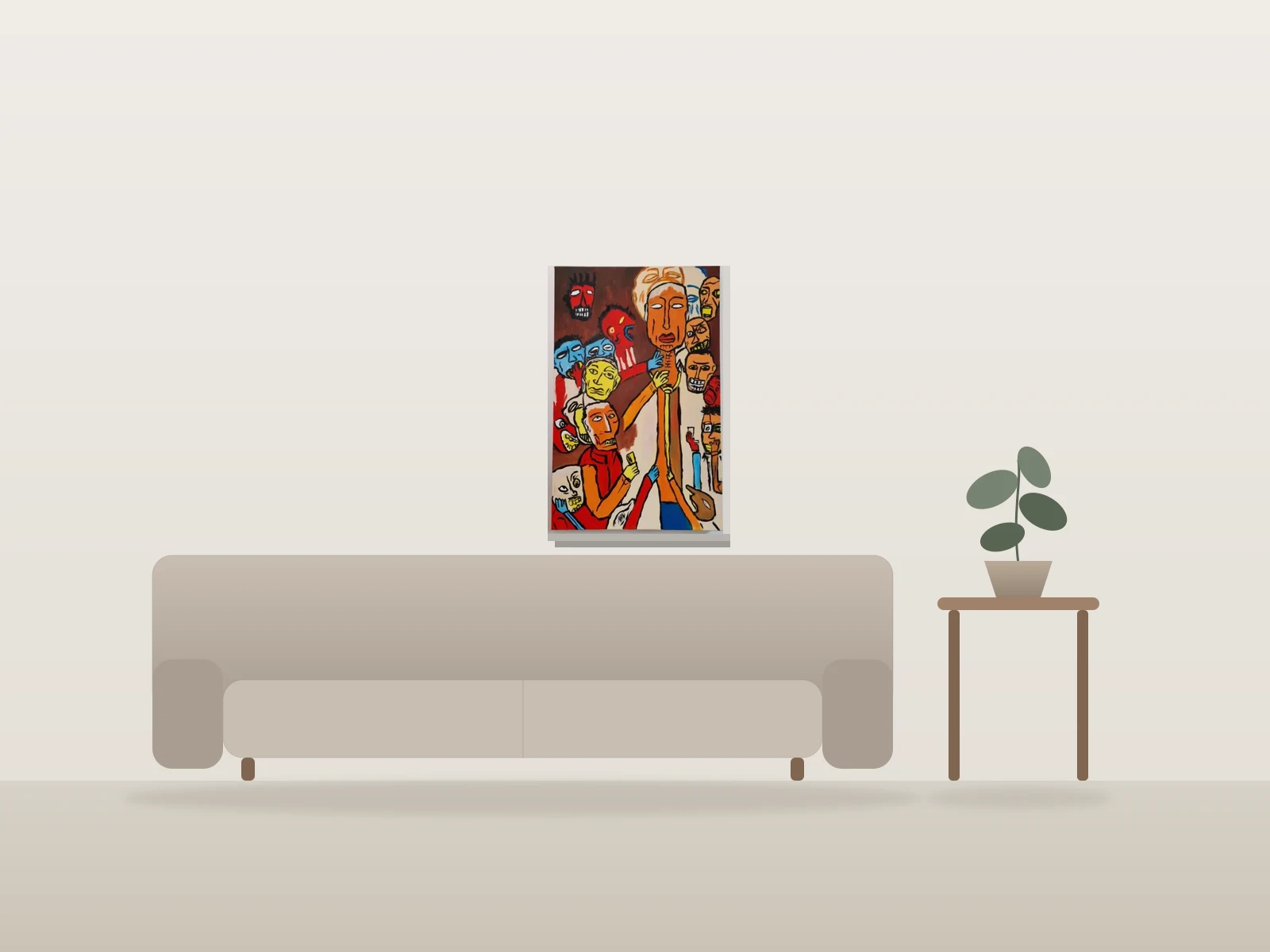 Industrie by Naqo shown to scale in a room