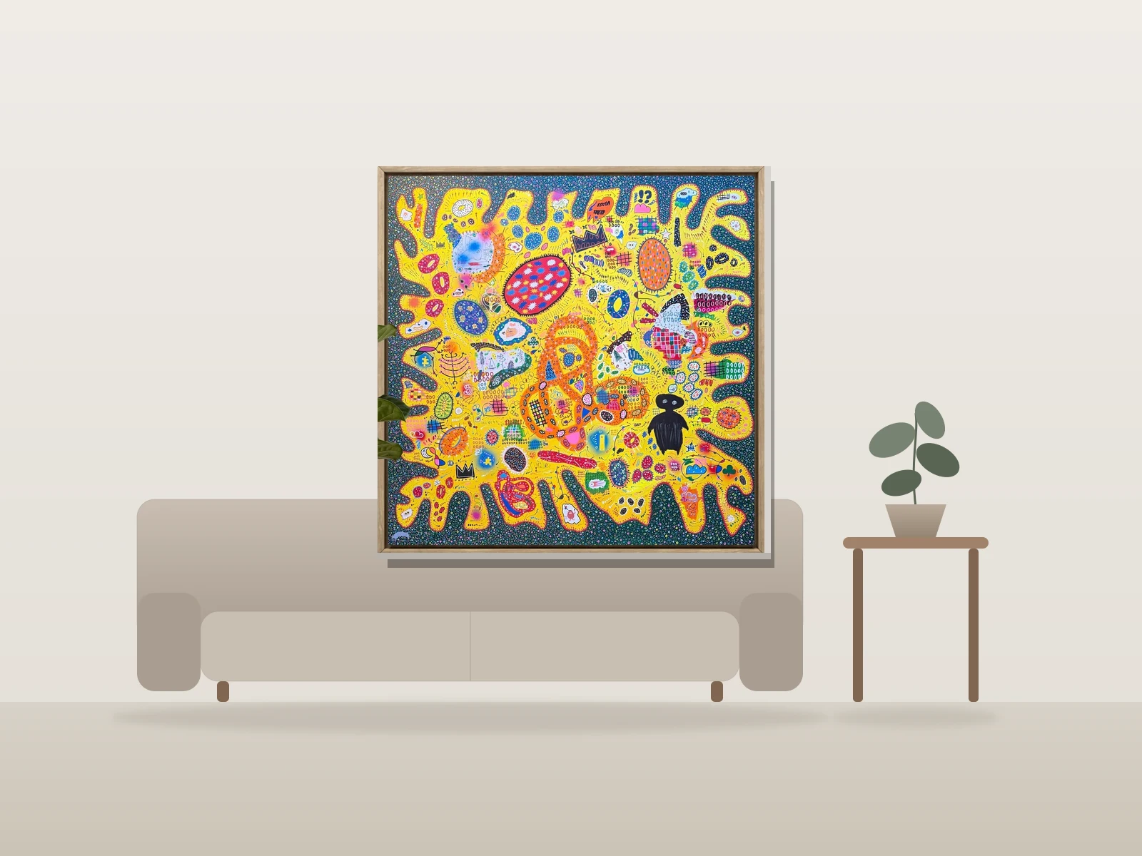 Mousse mémoire by Pascal Tanguay shown to scale in a room