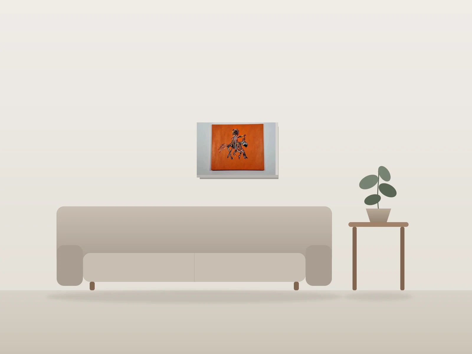 Cavalier by Naqo shown to scale in a room