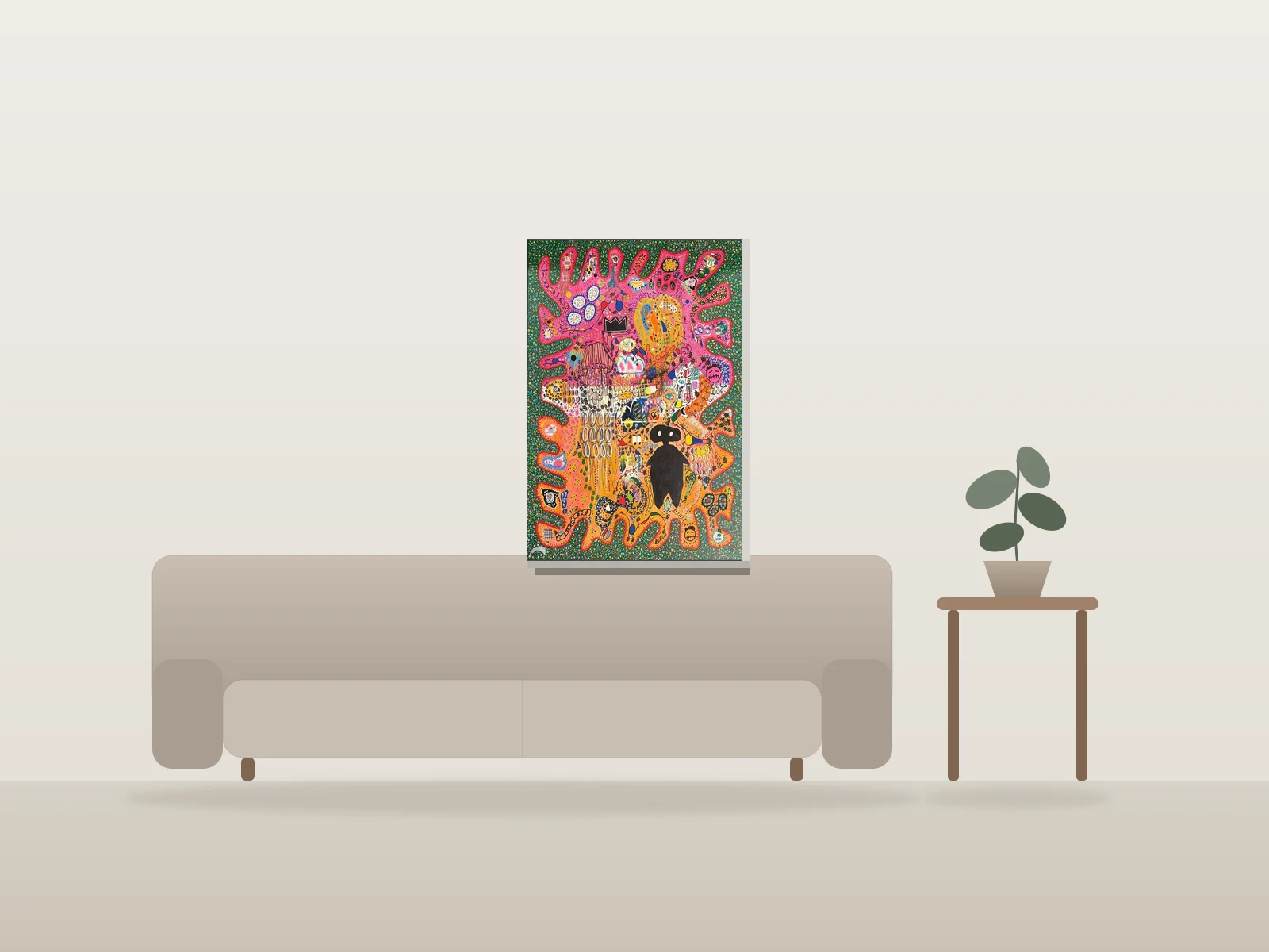 Méduse by Pascal Tanguay shown to scale in a room
