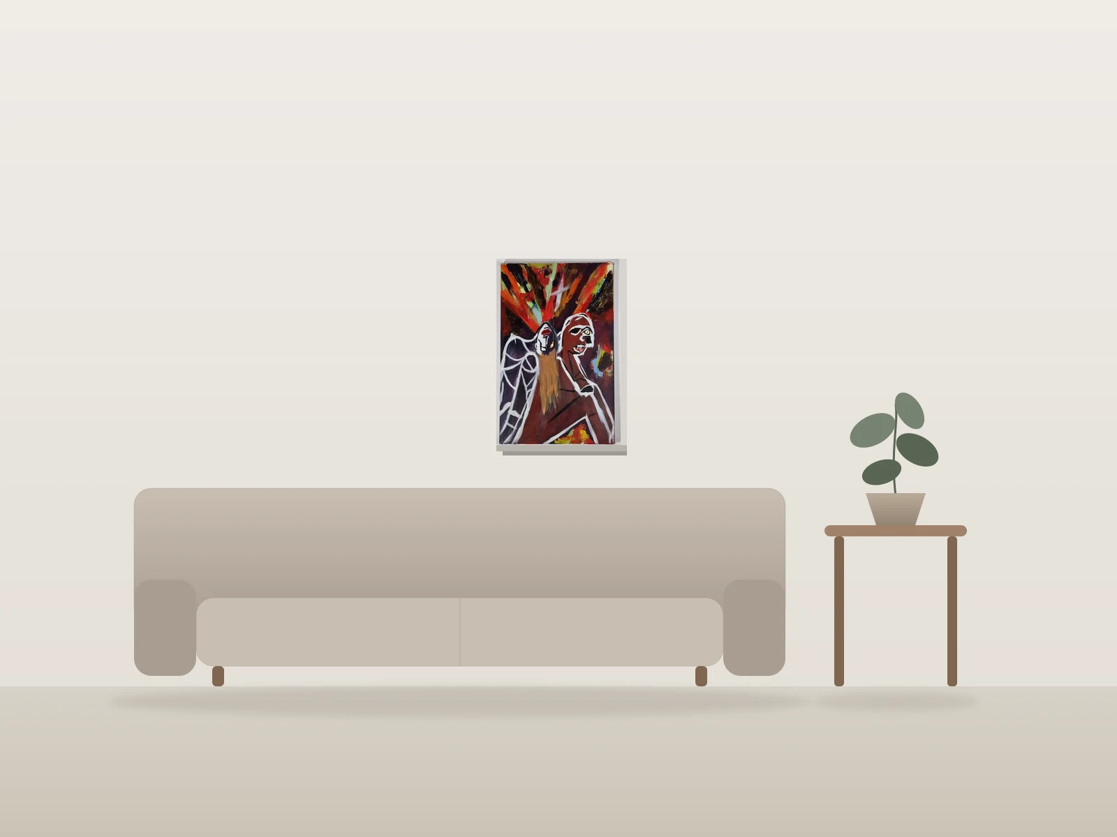 Ma meilleure ennemie by Naqo shown to scale in a room