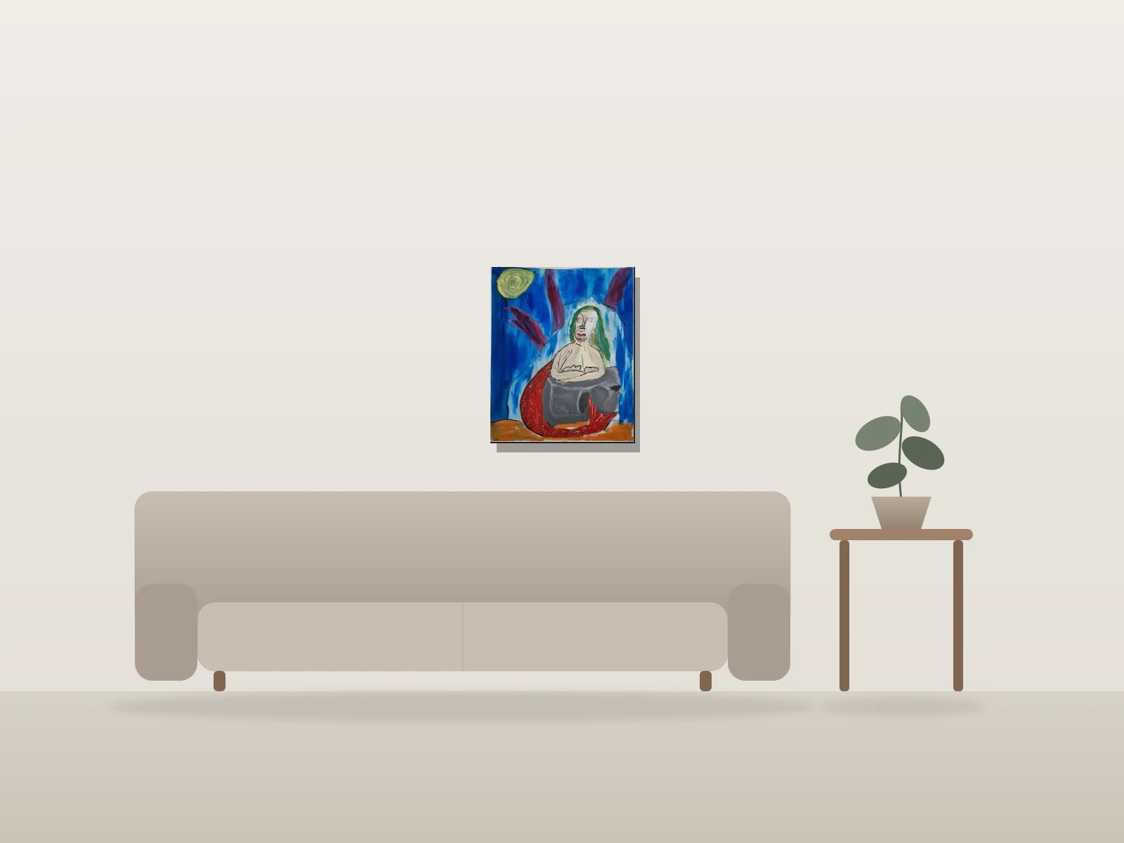 Méprise by Naqo shown to scale in a room