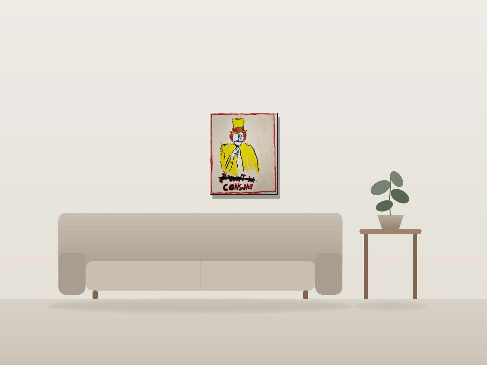 Liberté© by Naqo shown to scale in a room