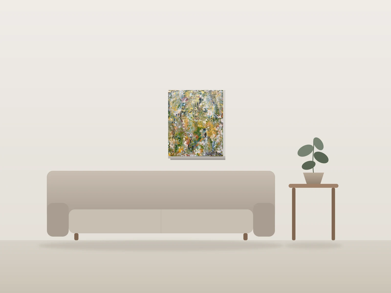 Éclaircie by Mattiuzzo shown to scale in a room