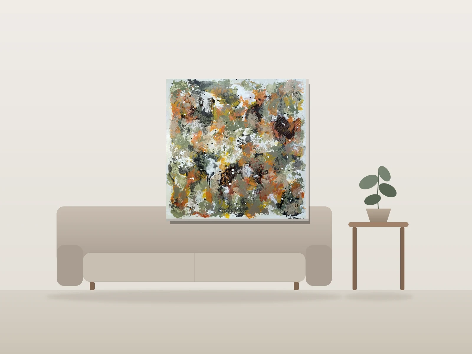 Vestige by Mattiuzzo shown to scale in a room