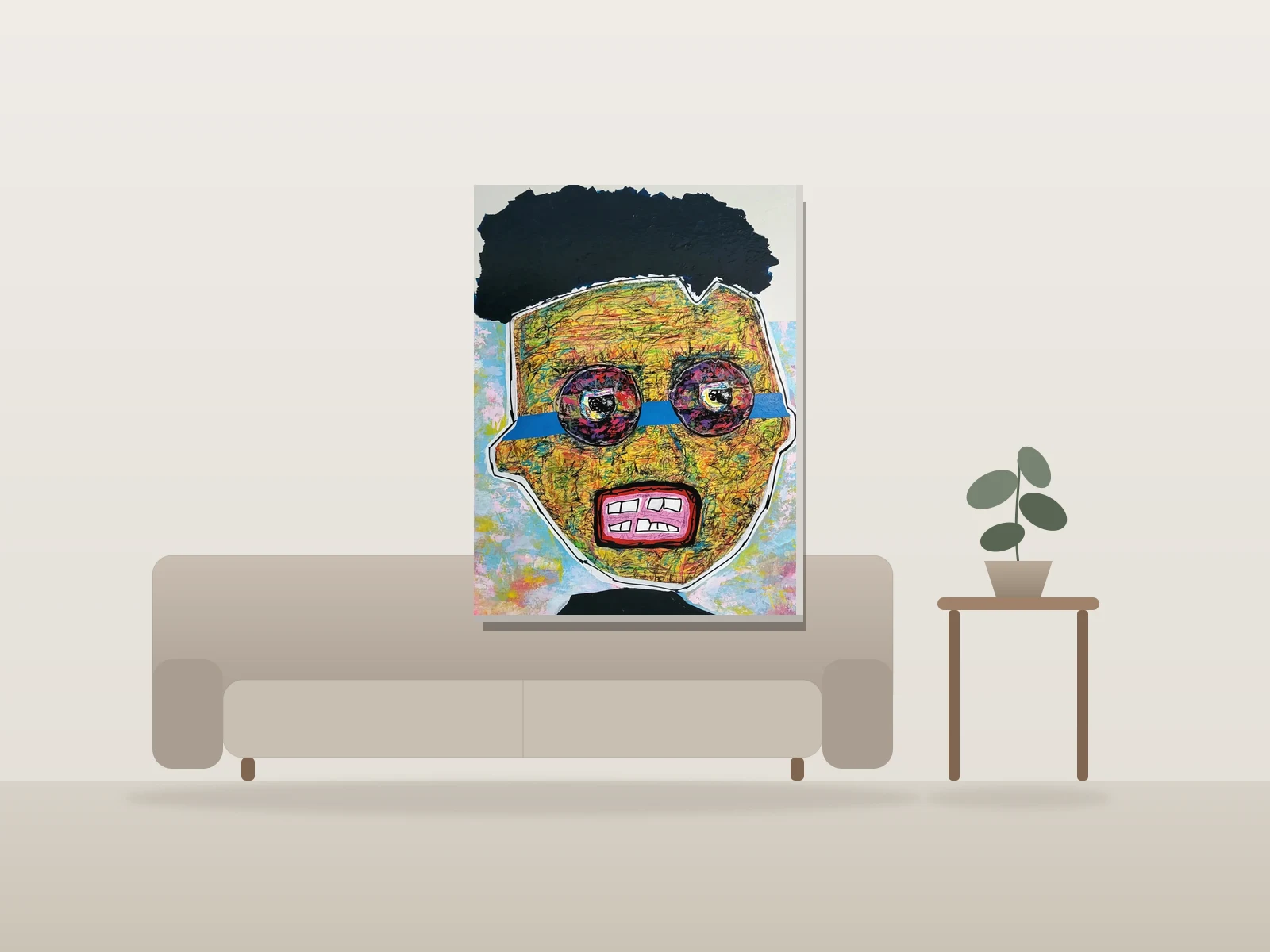 LOUKA by Mattiuzzo shown to scale in a room