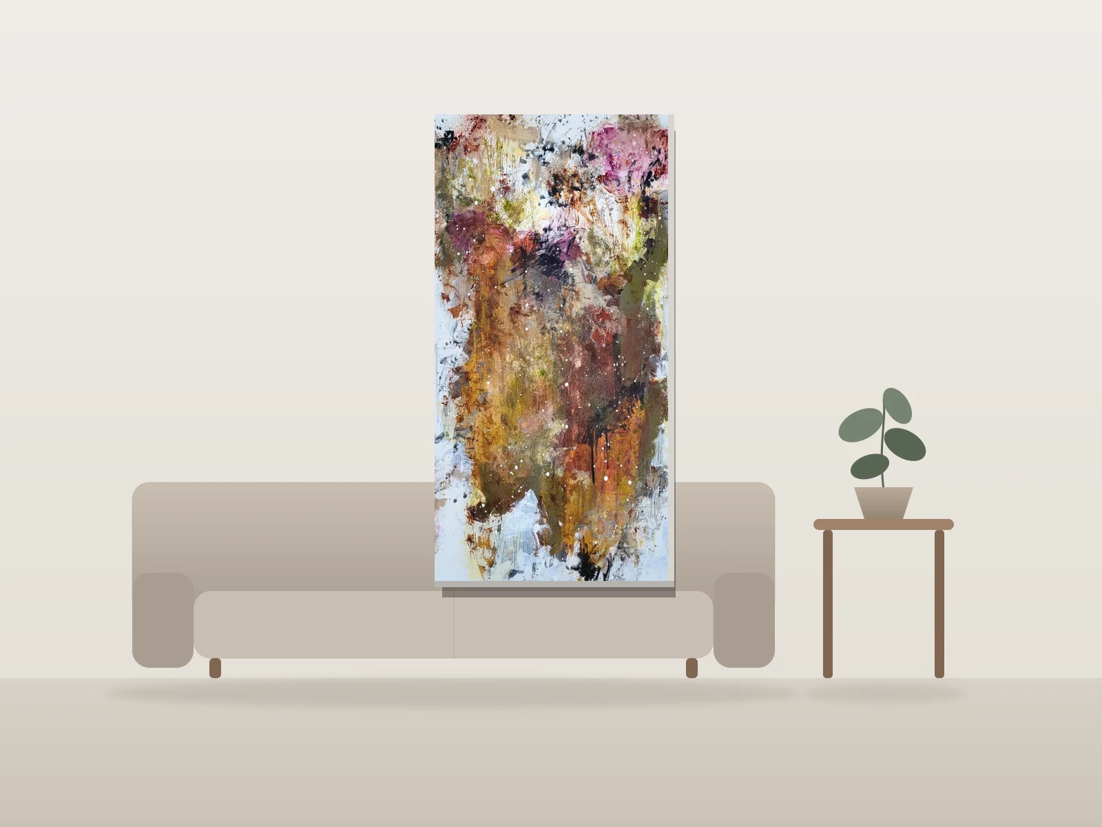Vitalité by Mattiuzzo shown to scale in a room
