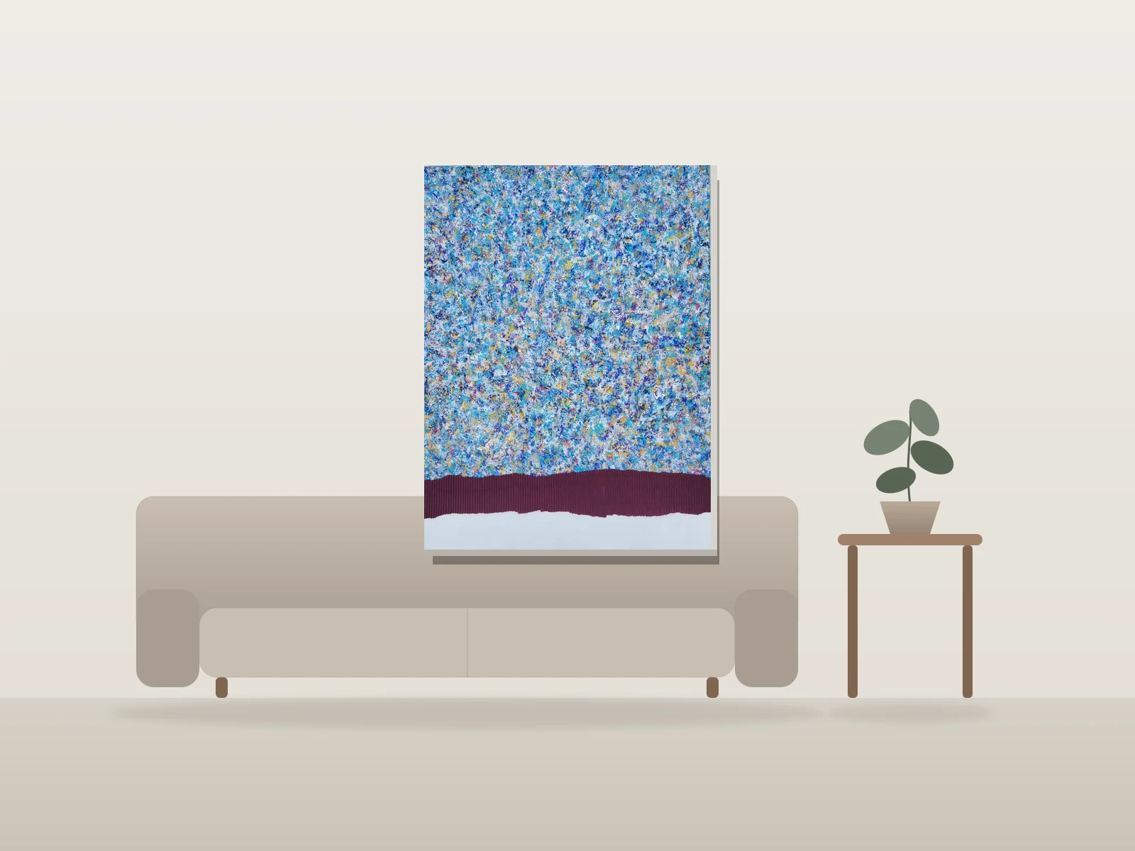 Clarté by Mattiuzzo shown to scale in a room