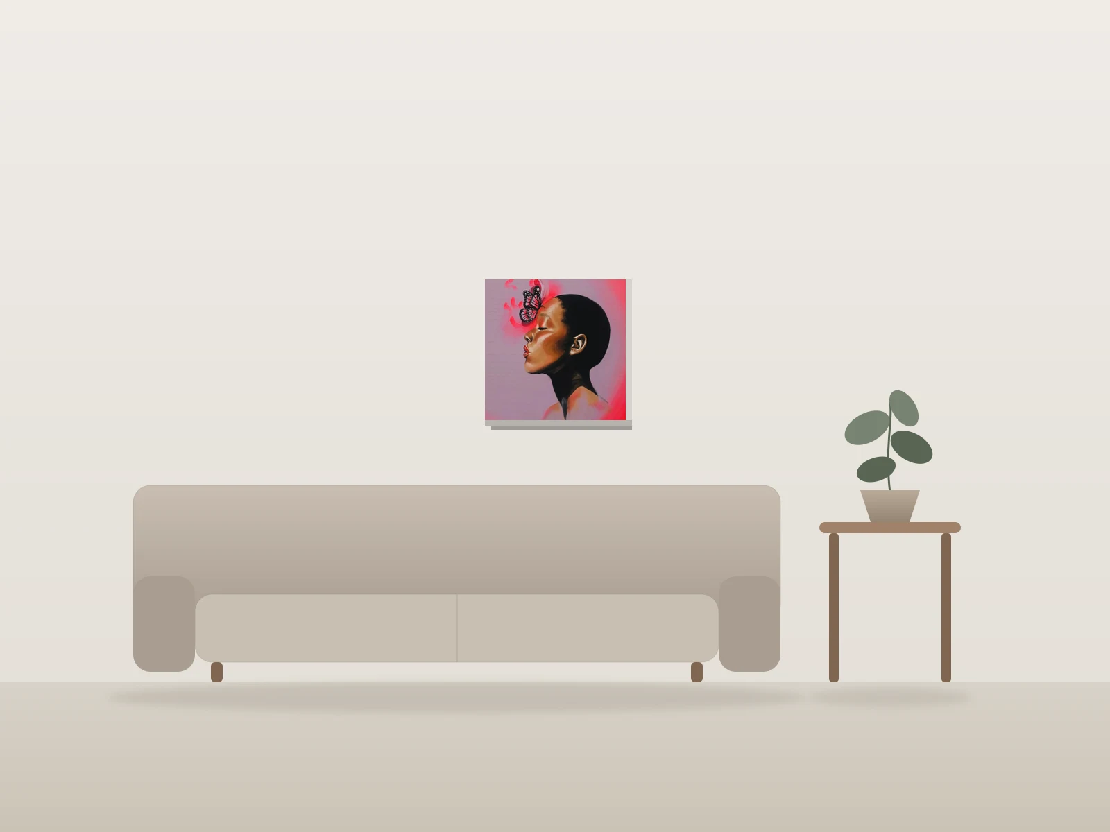 Seule la lune sait by Juliette des esprits shown to scale in a room