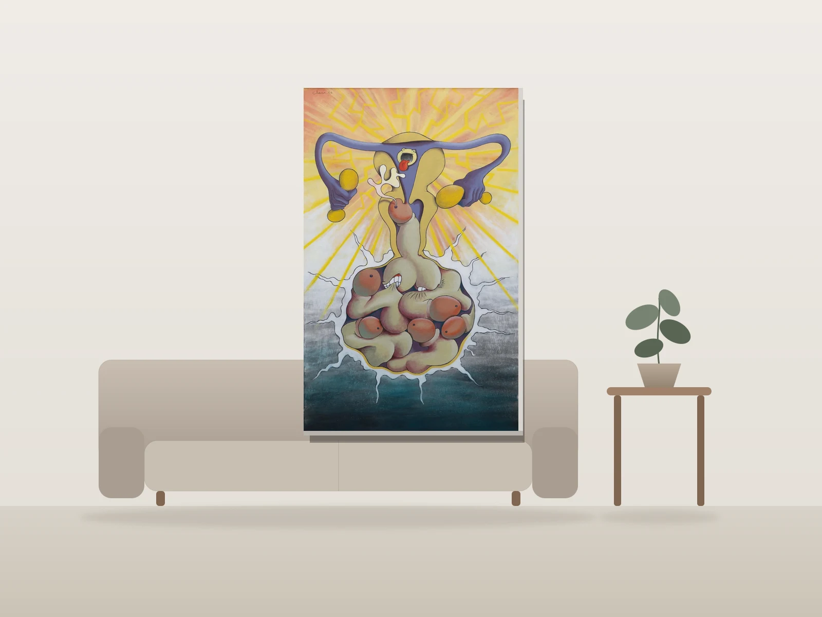 Cycle by Benoit Charra shown to scale in a room