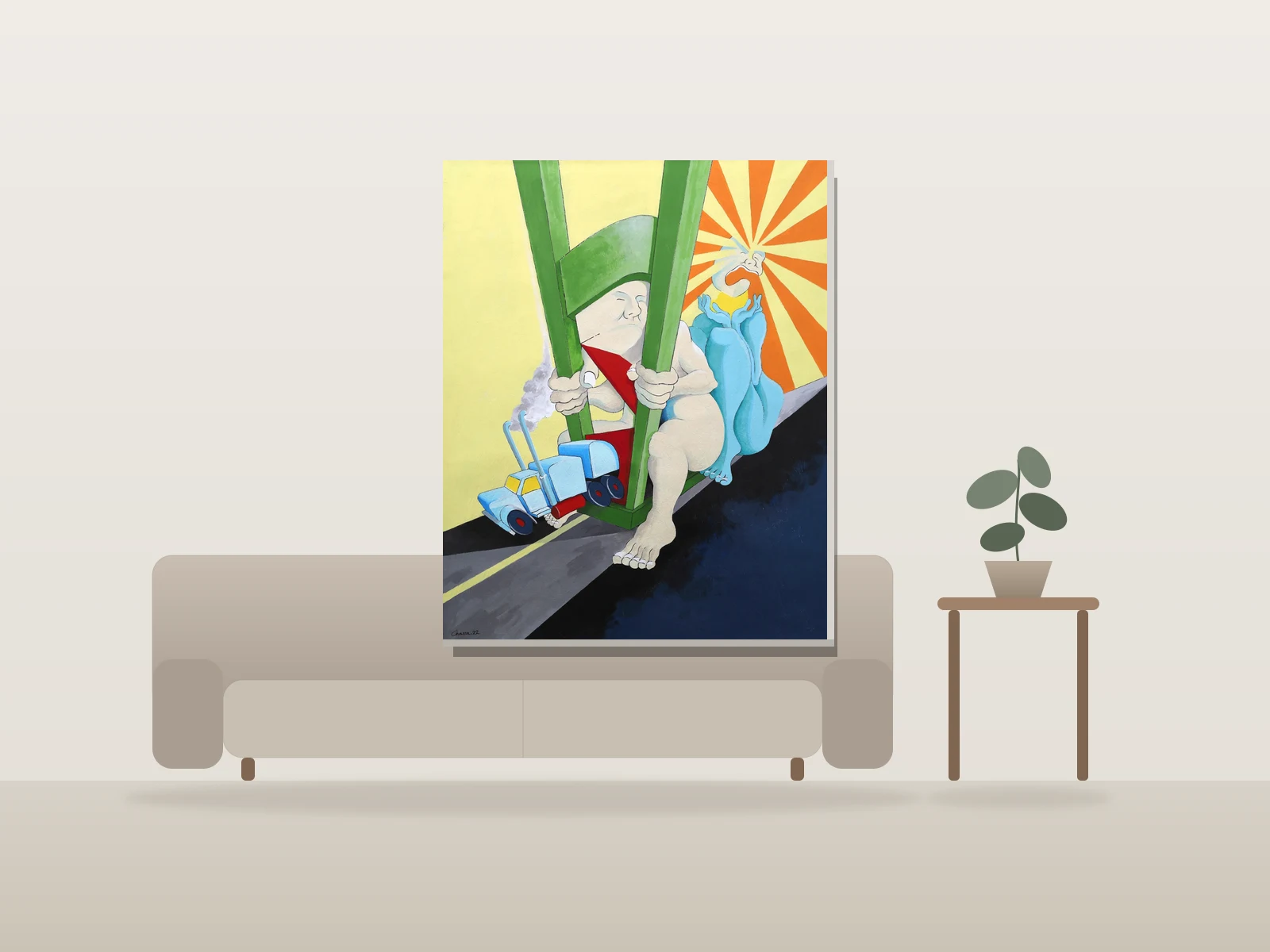 Sans titre by Benoit Charra shown to scale in a room