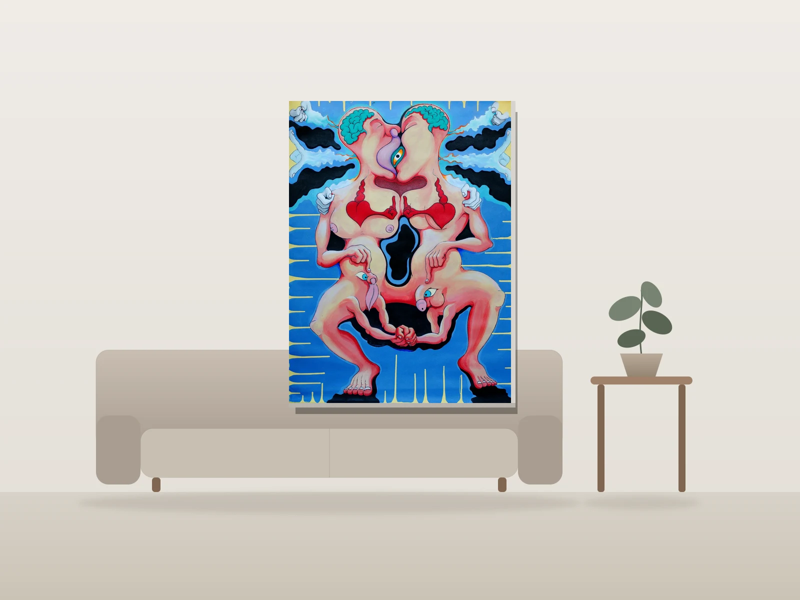 Pas du tout by Benoit Charra shown to scale in a room