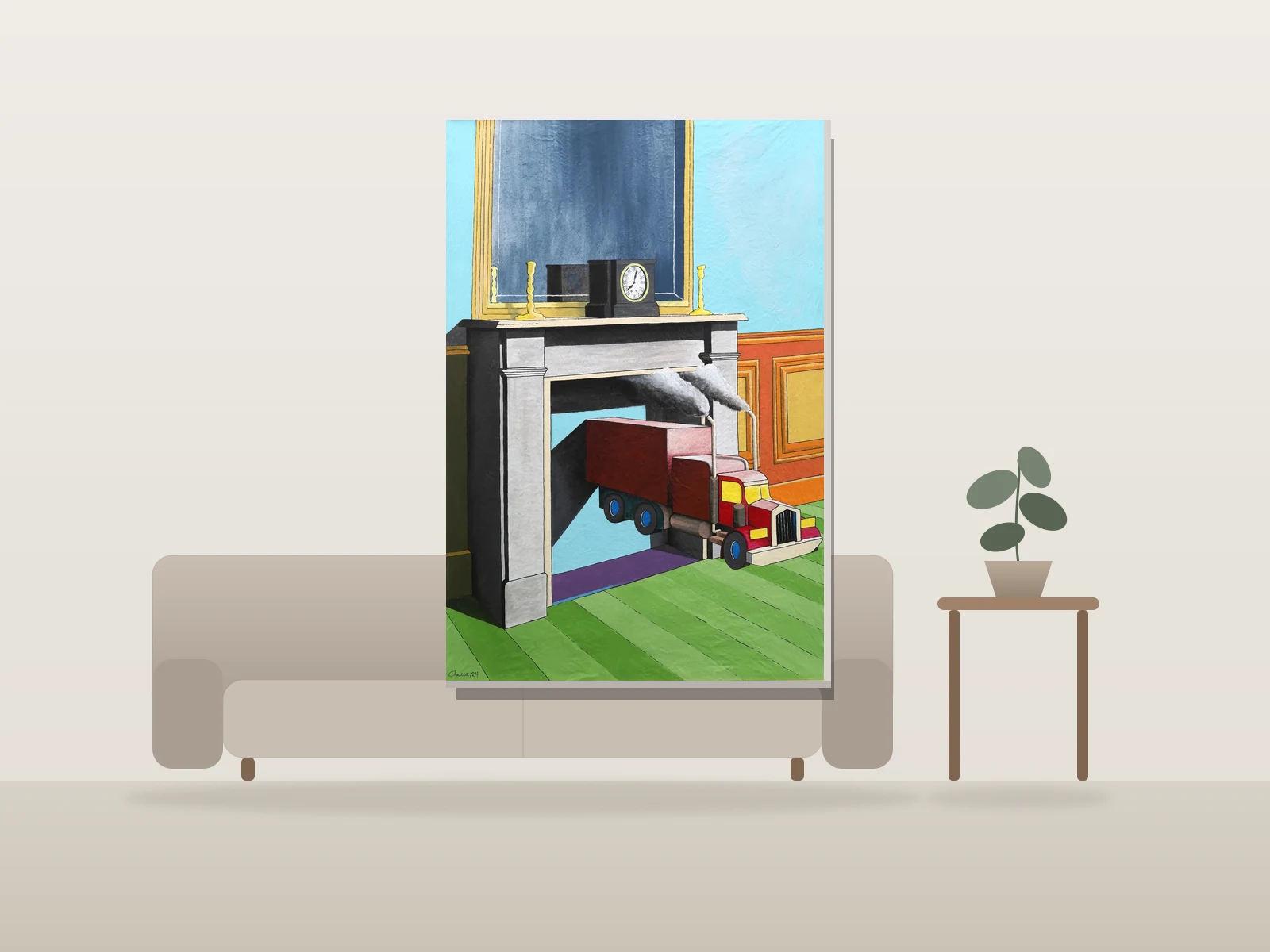 La Durée Poignardée by Benoit Charra shown to scale in a room
