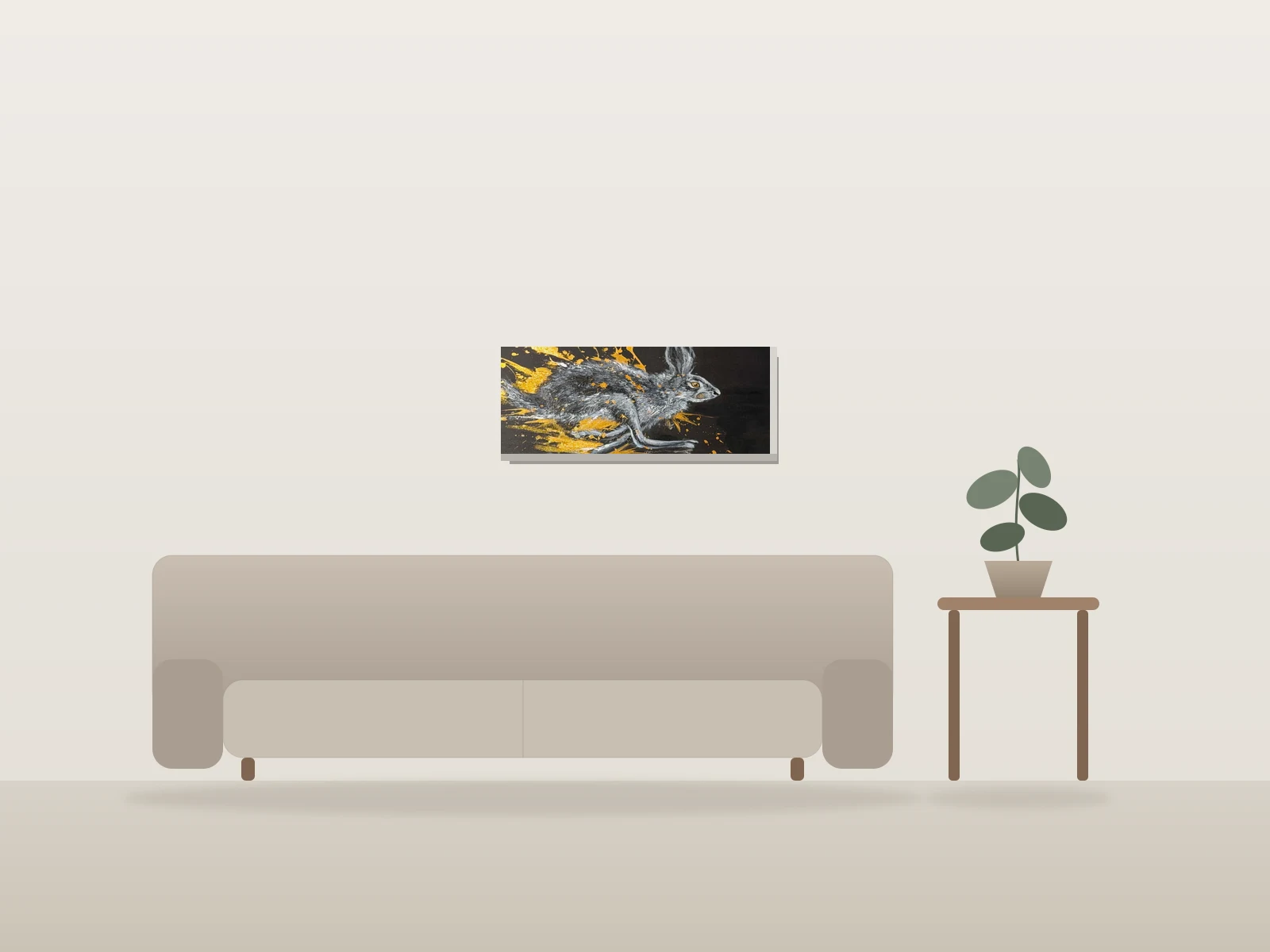 Instinct de survie by Emy shown to scale in a room