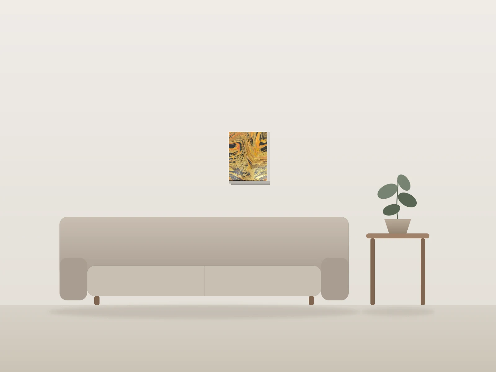 Dorée by Lili shown to scale in a room