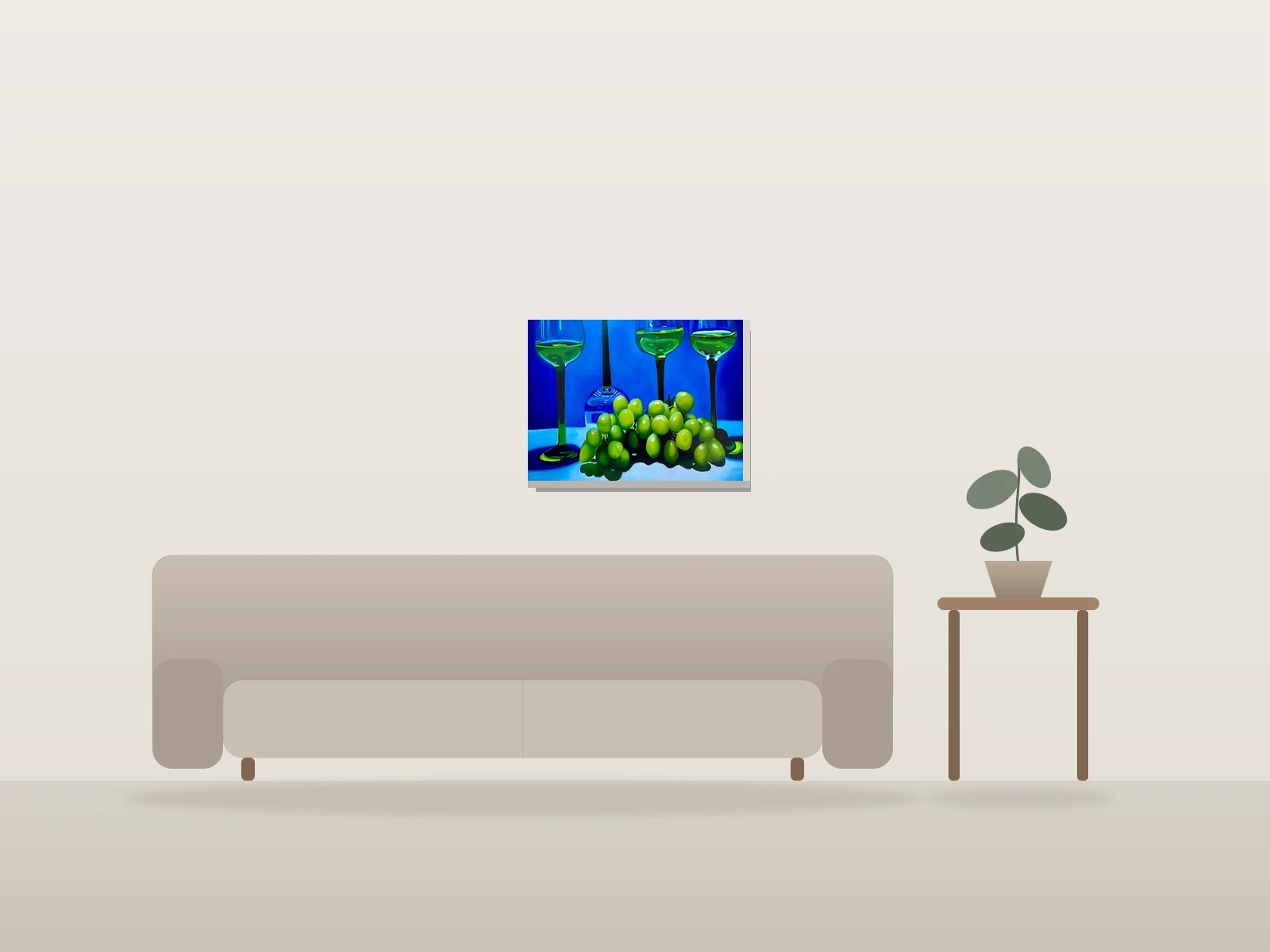 Éclat de fraîcheur by Manon Germain shown to scale in a room