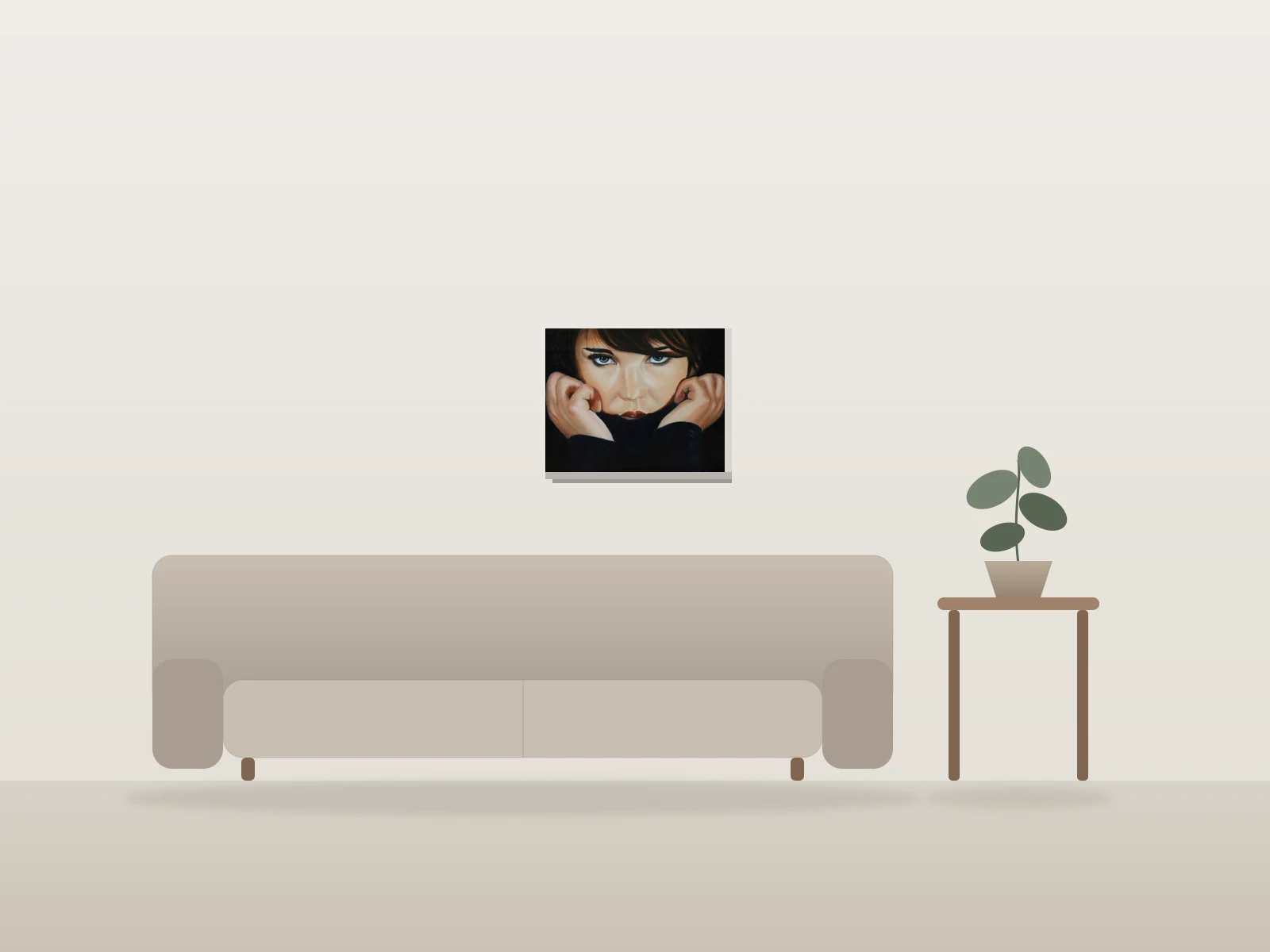 Introspection by Manon Germain shown to scale in a room