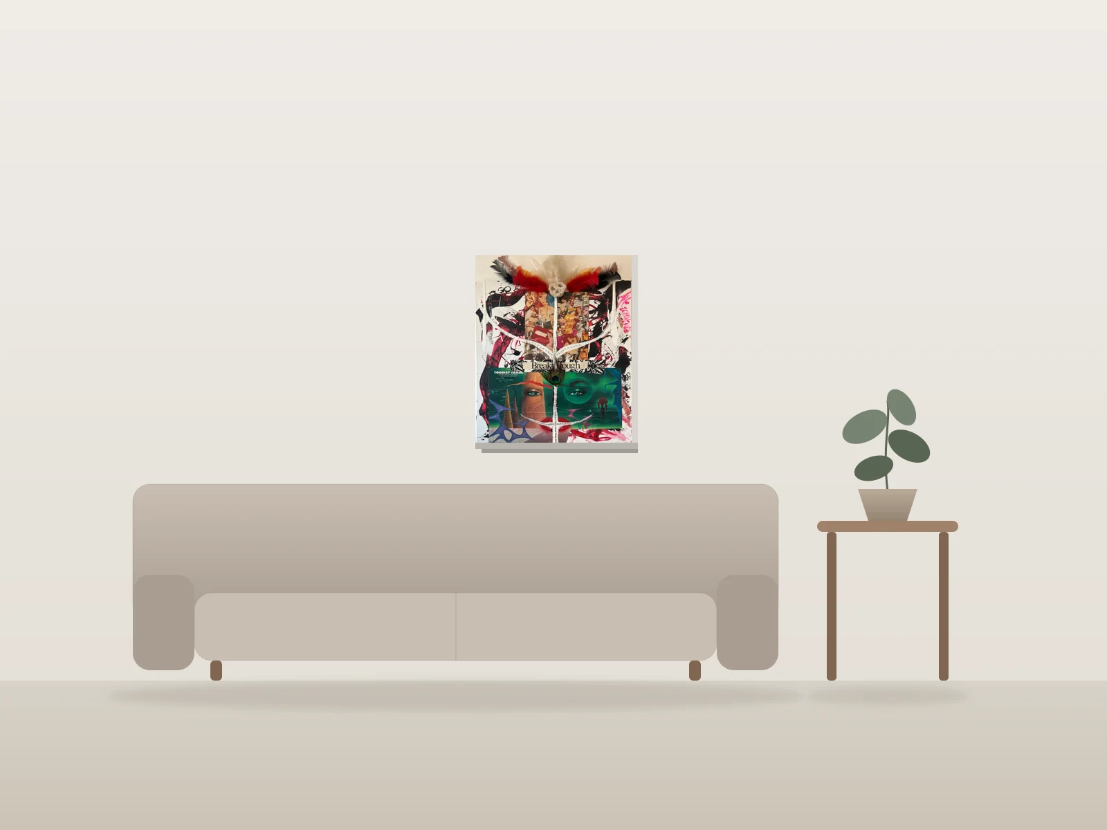 Percée by Alexandra Hayes shown to scale in a room