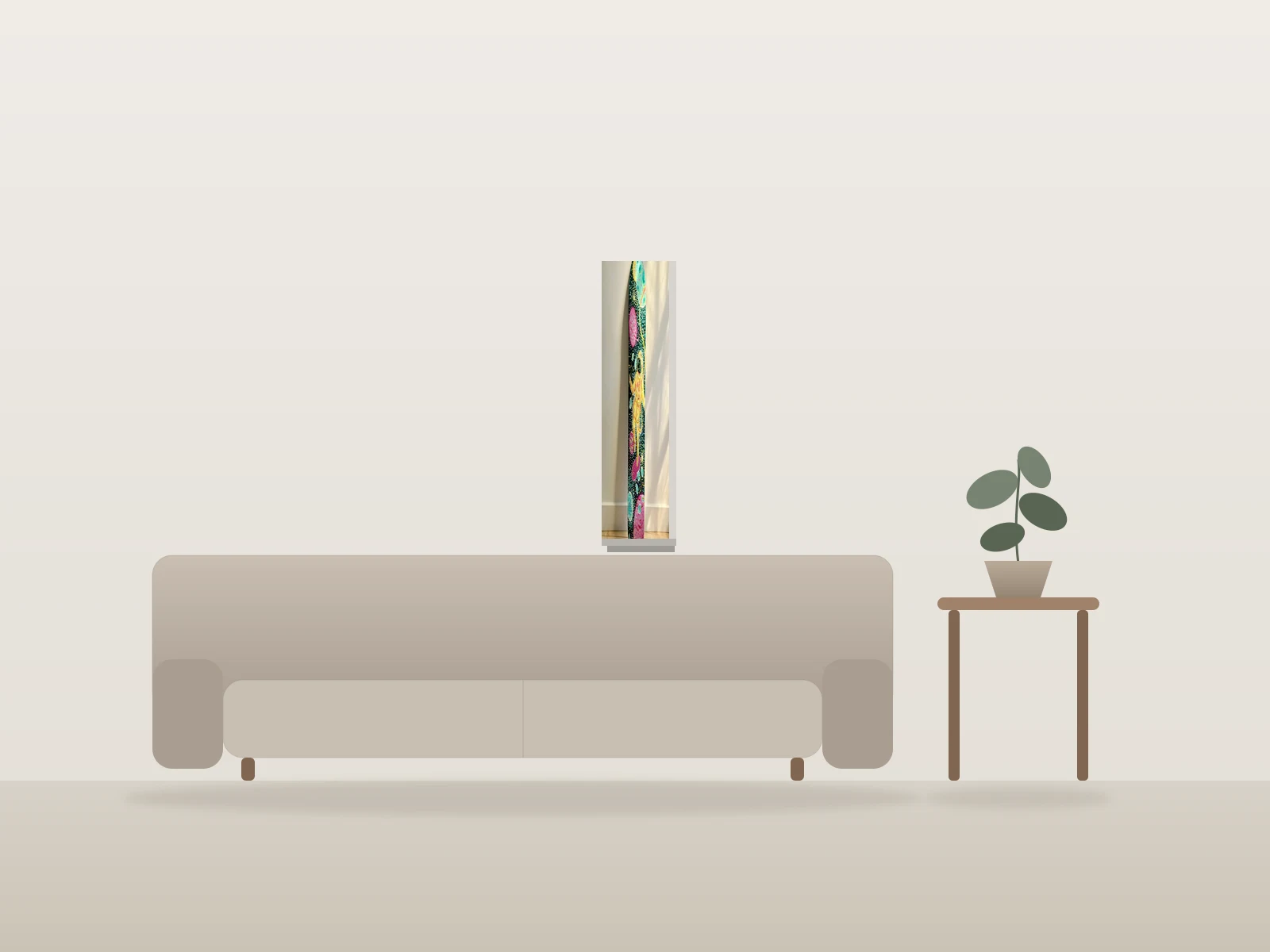 Skate 1 by Maude Lessard shown to scale in a room