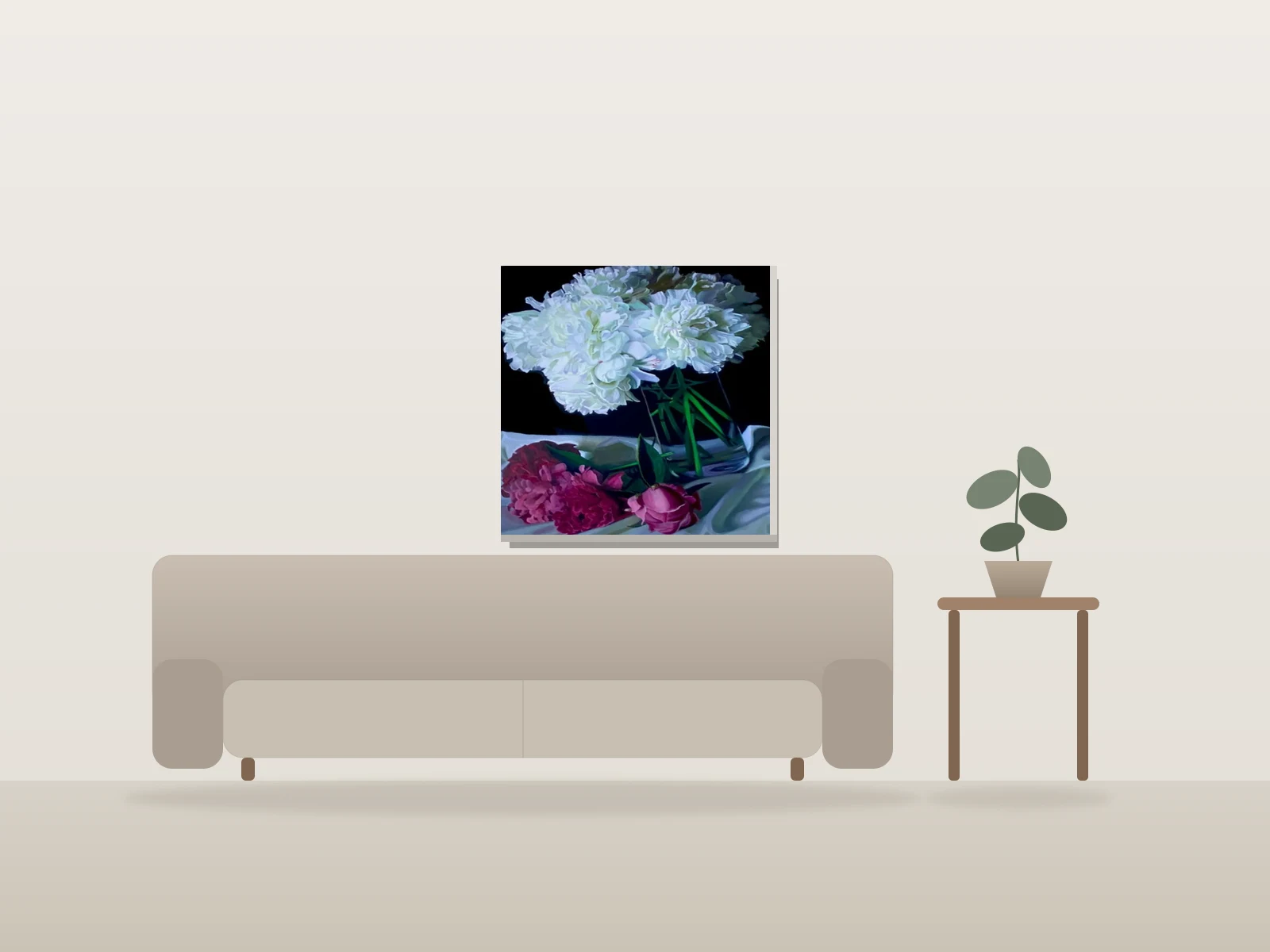 Élégance Florale by Manon Germain shown to scale in a room