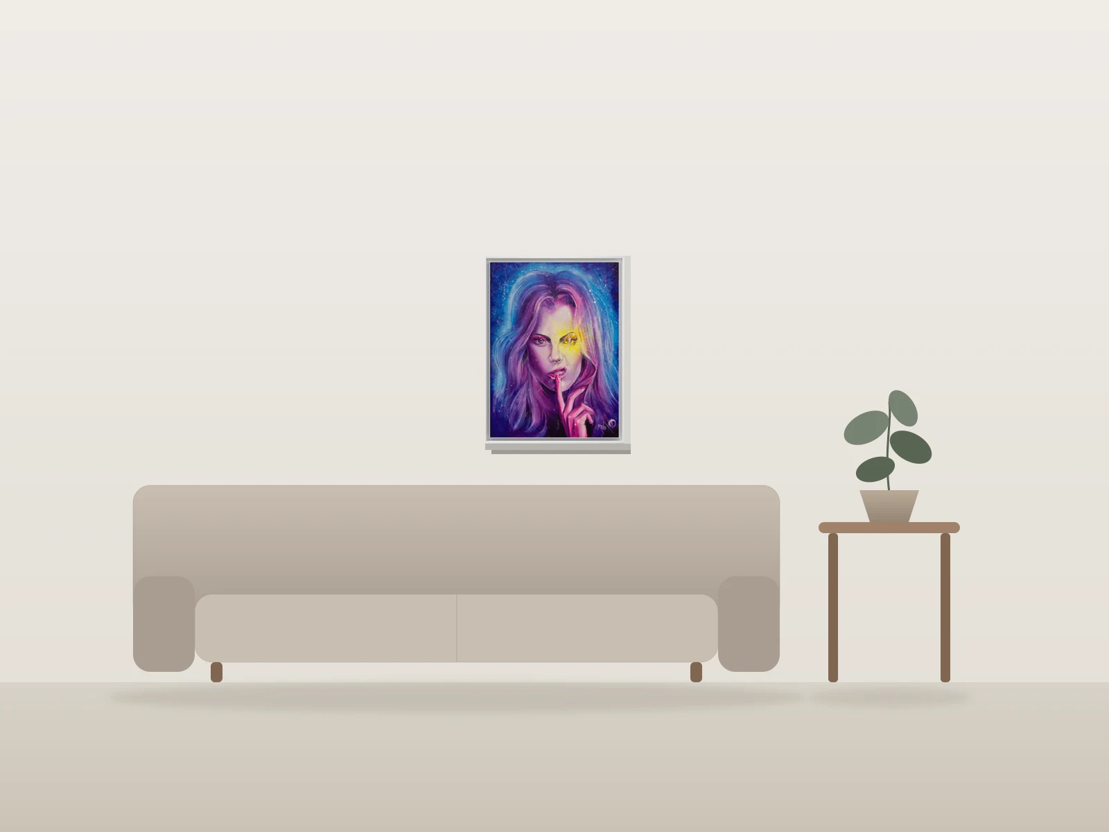 Magik by MoV Artiste shown to scale in a room