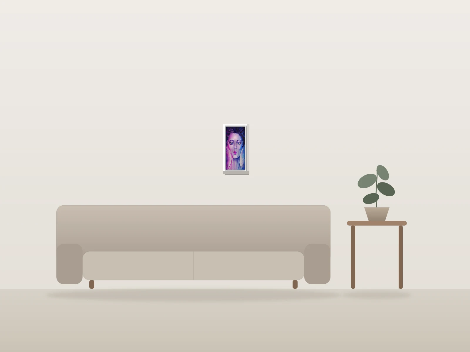 Aigre by MoV Artiste shown to scale in a room