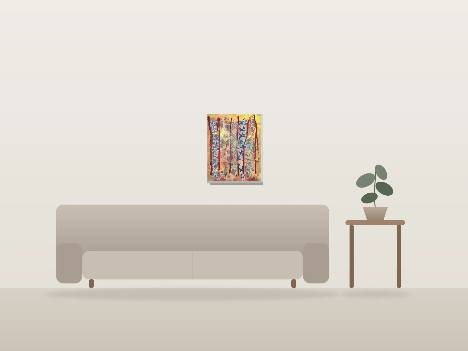 Intra-Muros by Nathalie Albertini shown to scale in a room