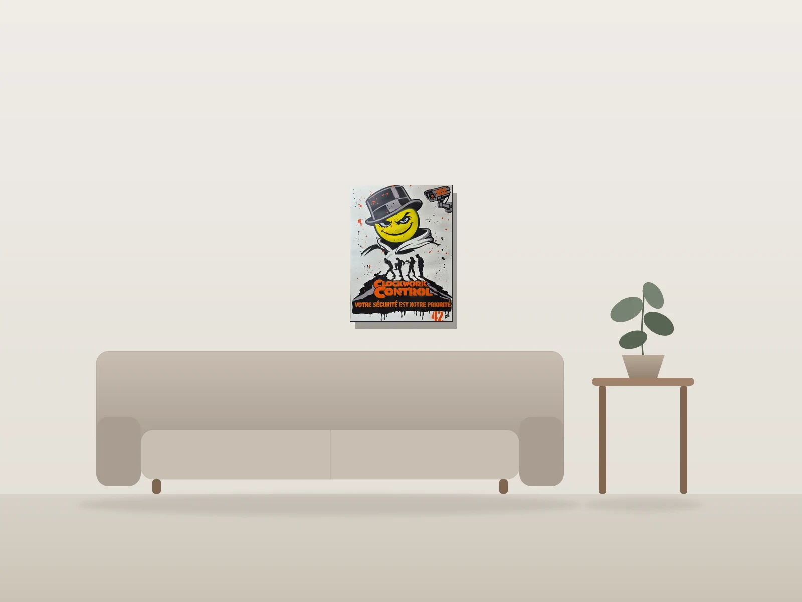 Clockwork Control by m42 shown to scale in a room