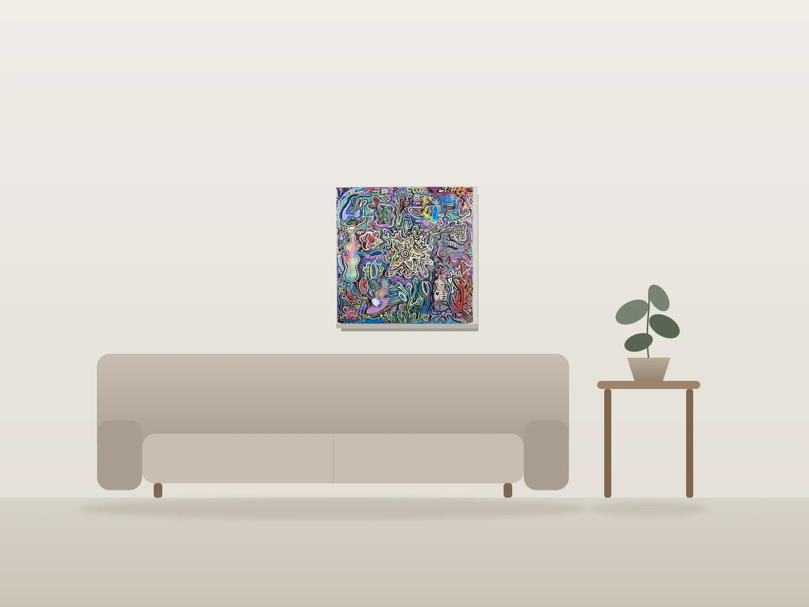 Le besoin d'être à la hauteur, by LooseCanine shown to scale in a room