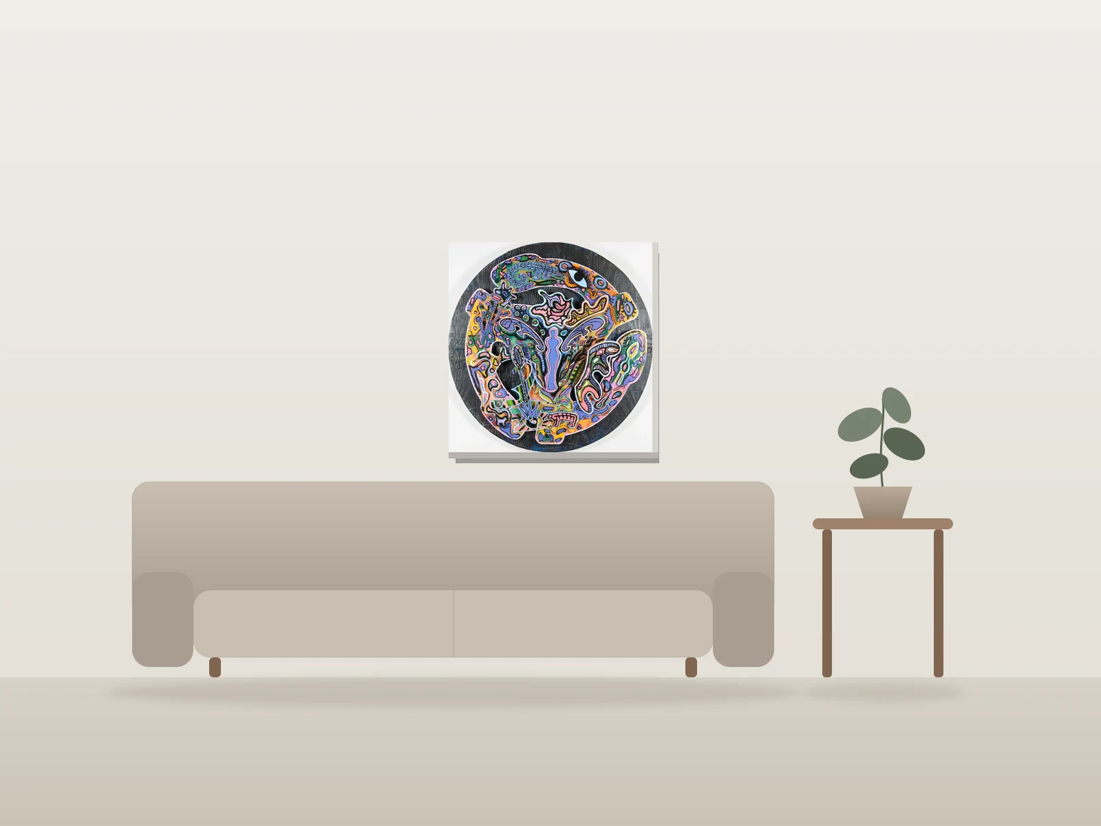 Nous ne gouvernons rien, mais nous façonnons tout, by LooseCanine shown to scale in a room
