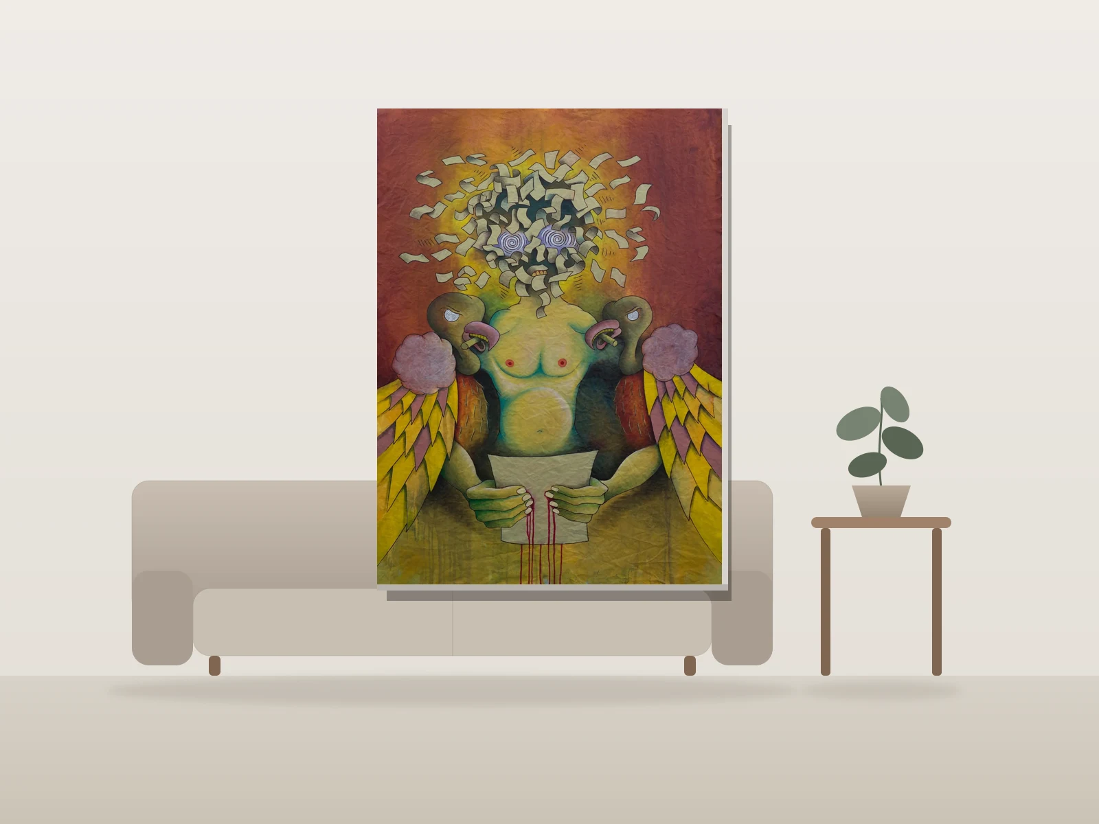 L’Handicapé Augmenté by Benoit Charra shown to scale in a room