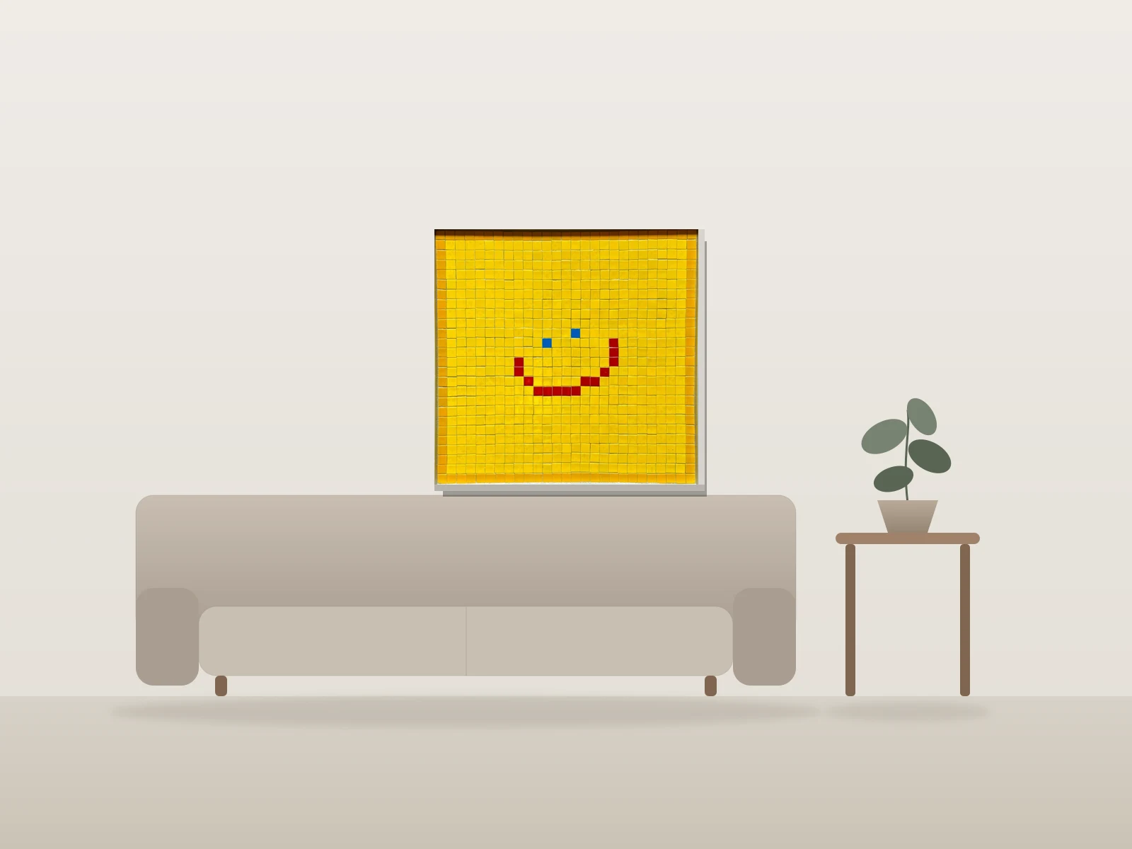 Sourire by OHOK Workshop shown to scale in a room