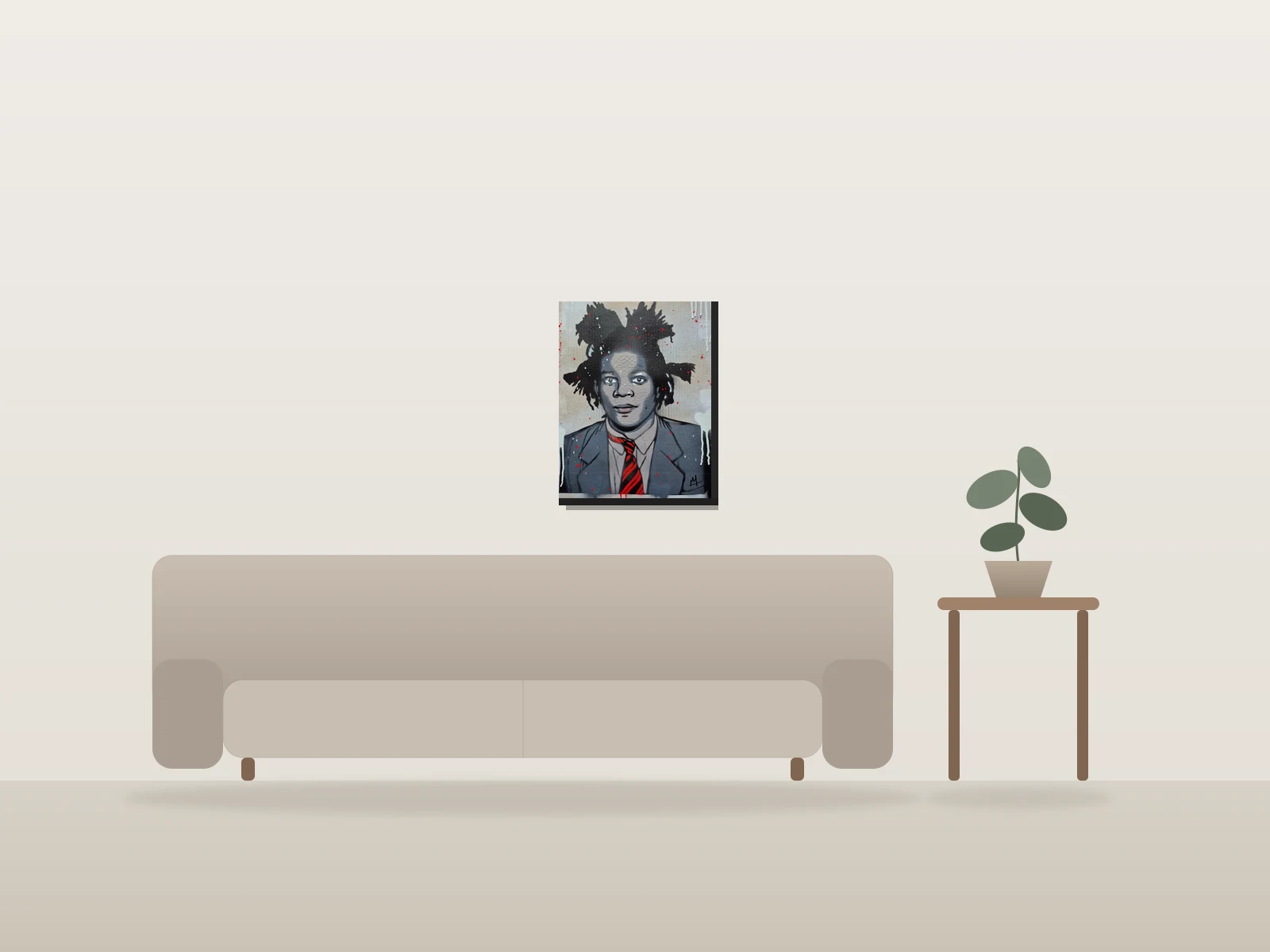 Basquiat Basquiat by m42 shown to scale in a room