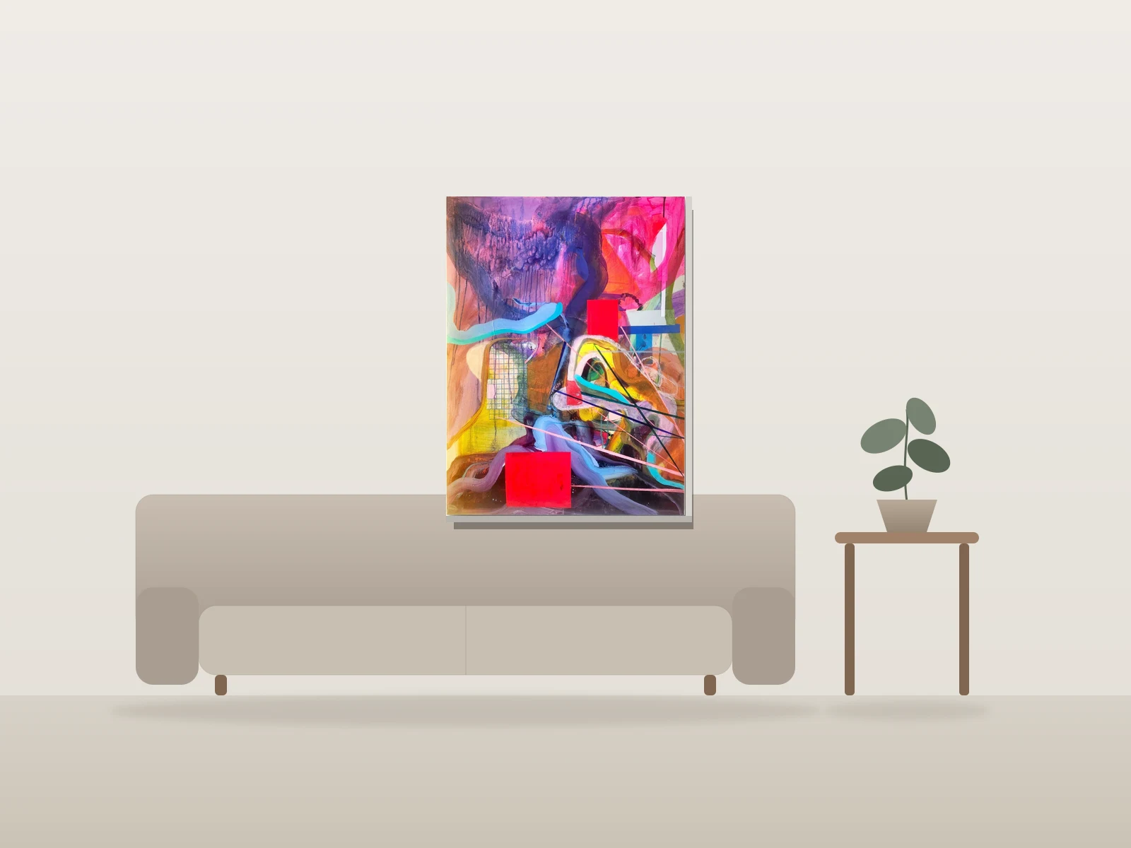 Bardas by Sherazade Perron shown to scale in a room