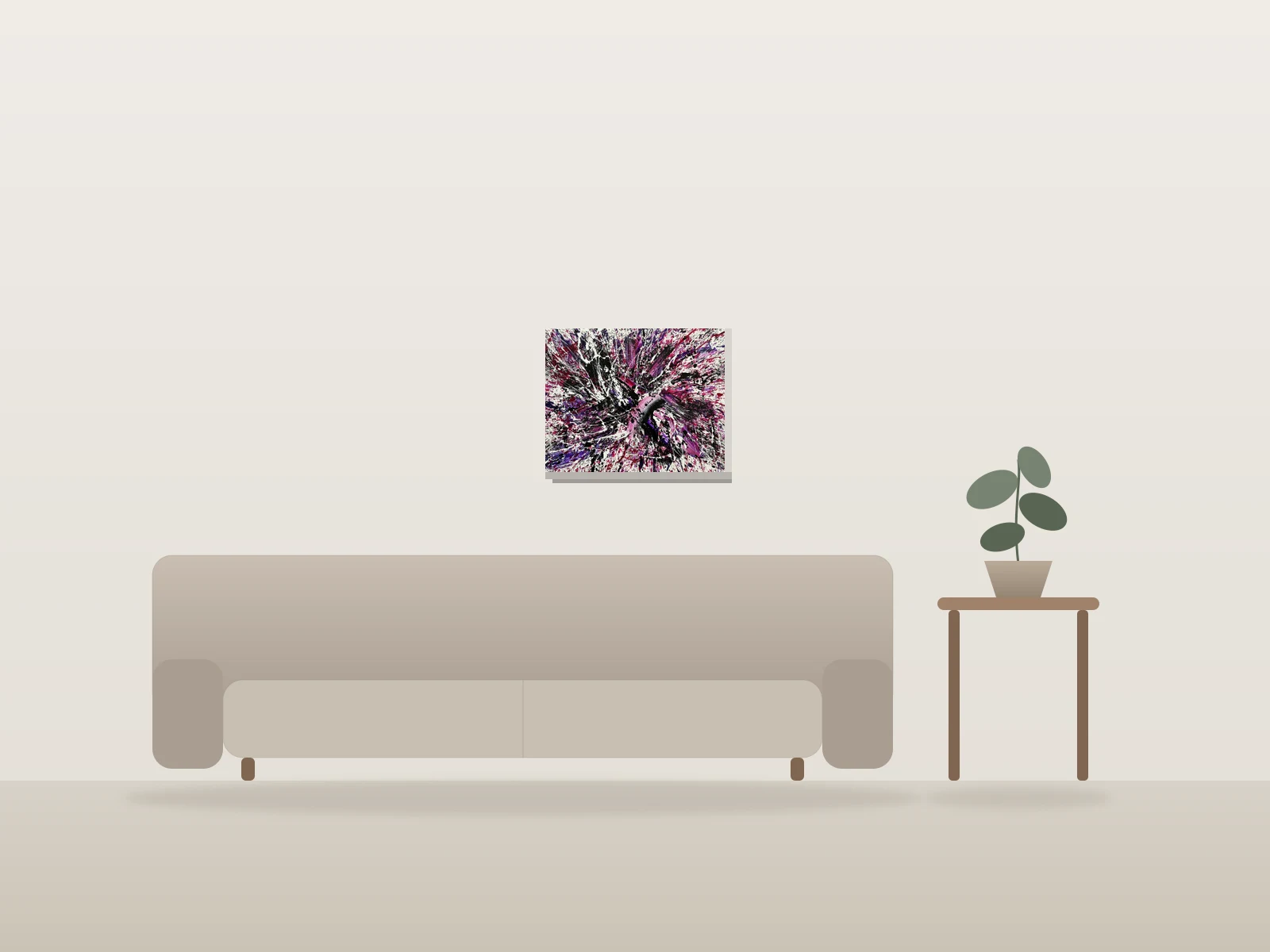 Rose No.1 by Charles Drapeau shown to scale in a room