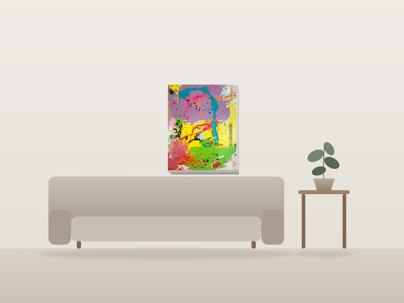 Glitch by Sherazade Perron shown to scale in a room