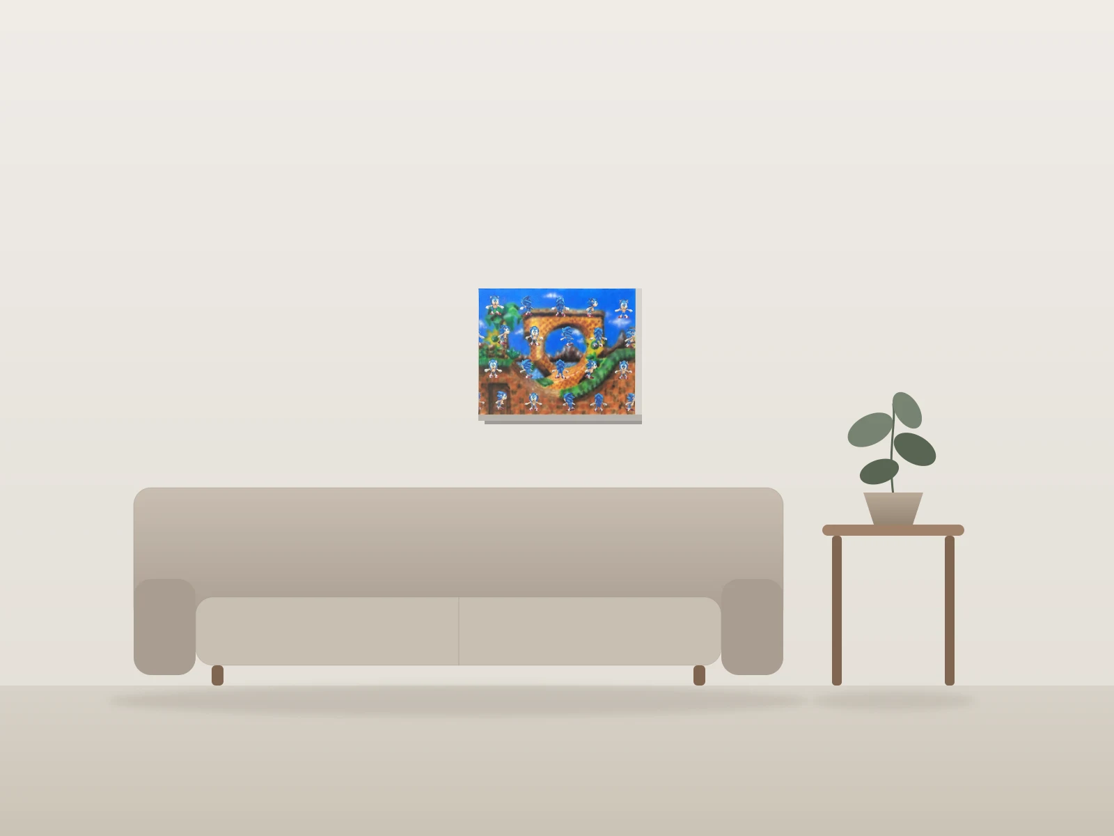 Déverrouiller Ridley au corps à corps by Gabriel Labonté-Pelletier shown to scale in a room