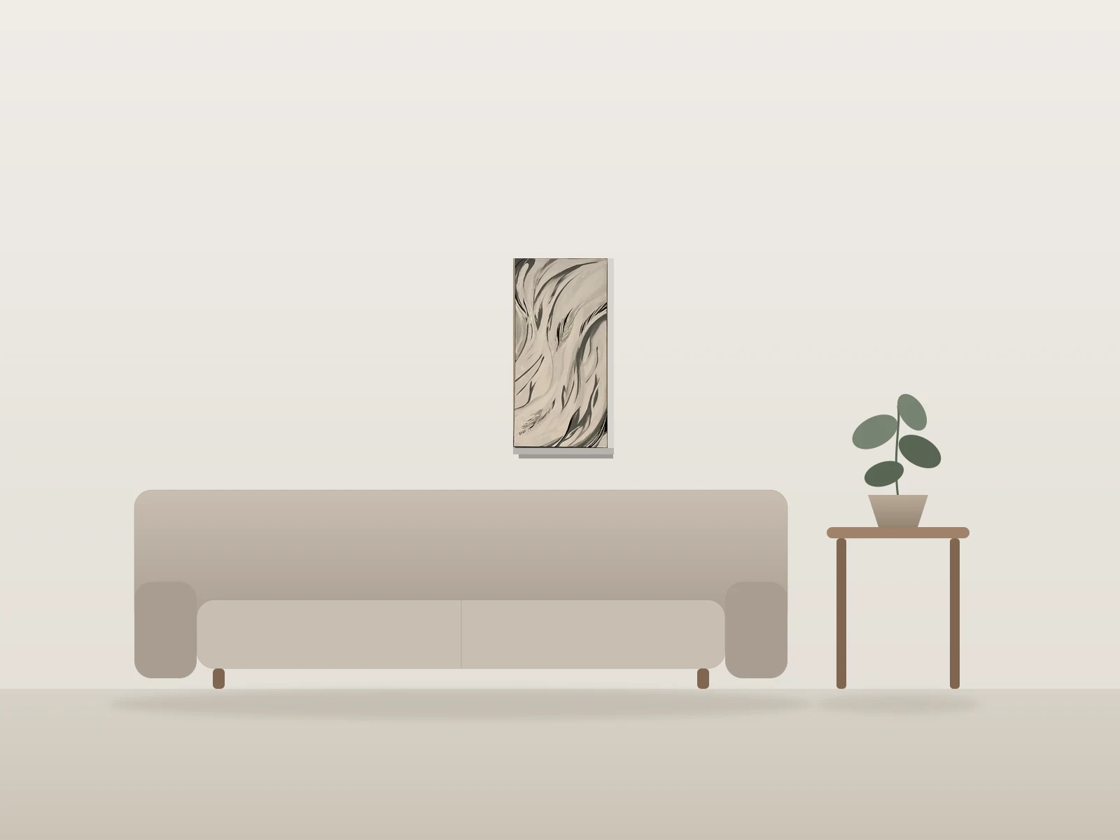 Plume by BABS shown to scale in a room