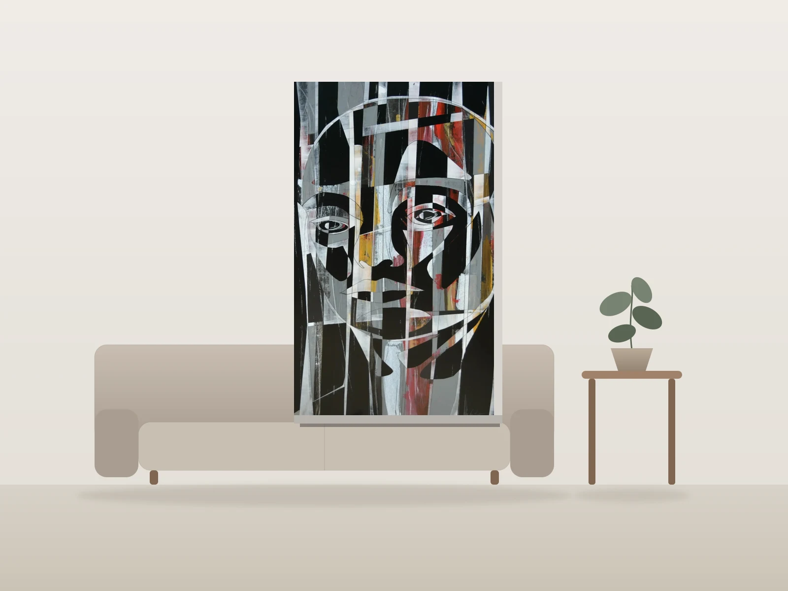Tout n'est que perception (Série Mimétisme) by Nic Rage shown to scale in a room