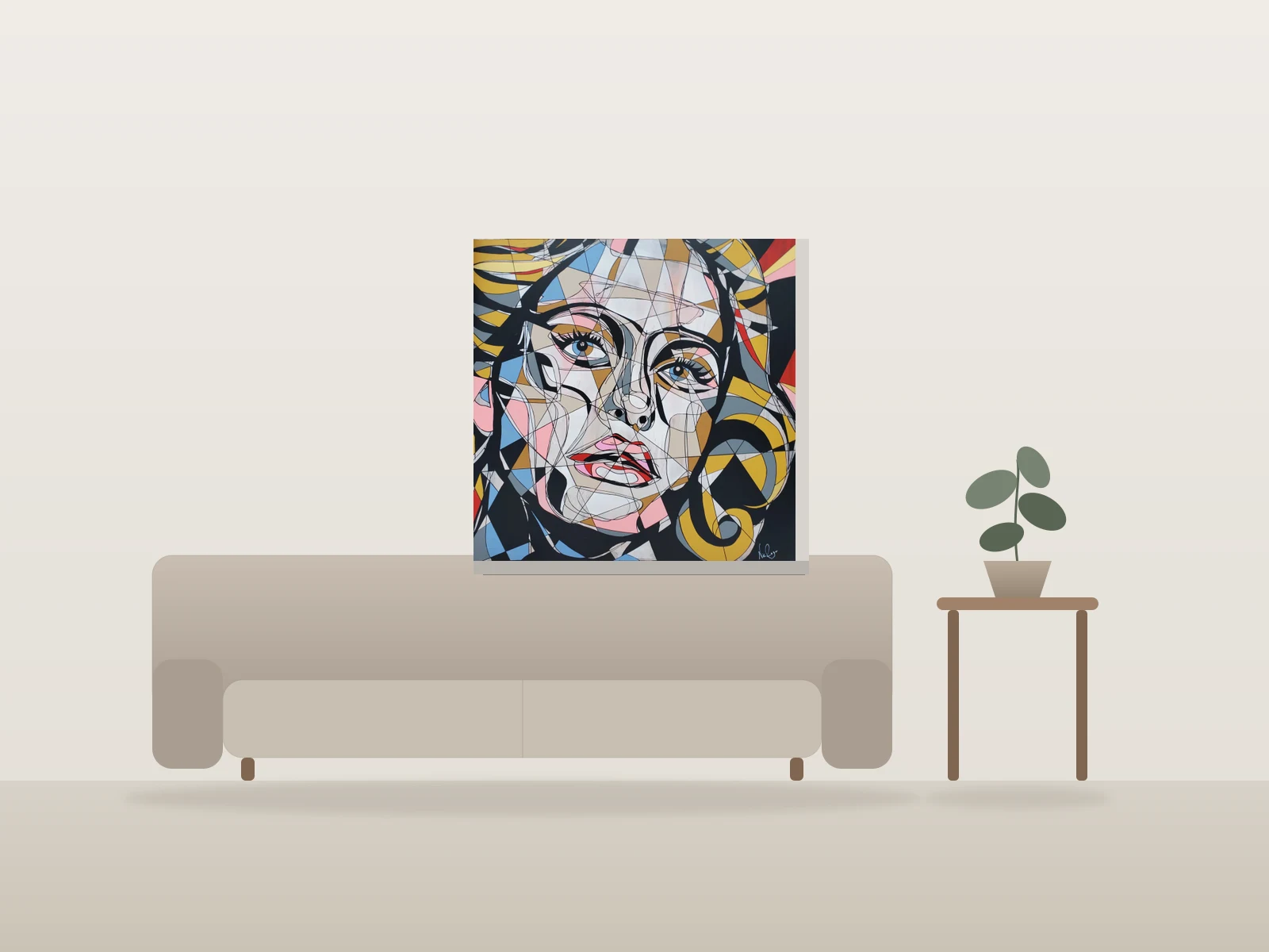 GL'Amour by Nic Rage shown to scale in a room